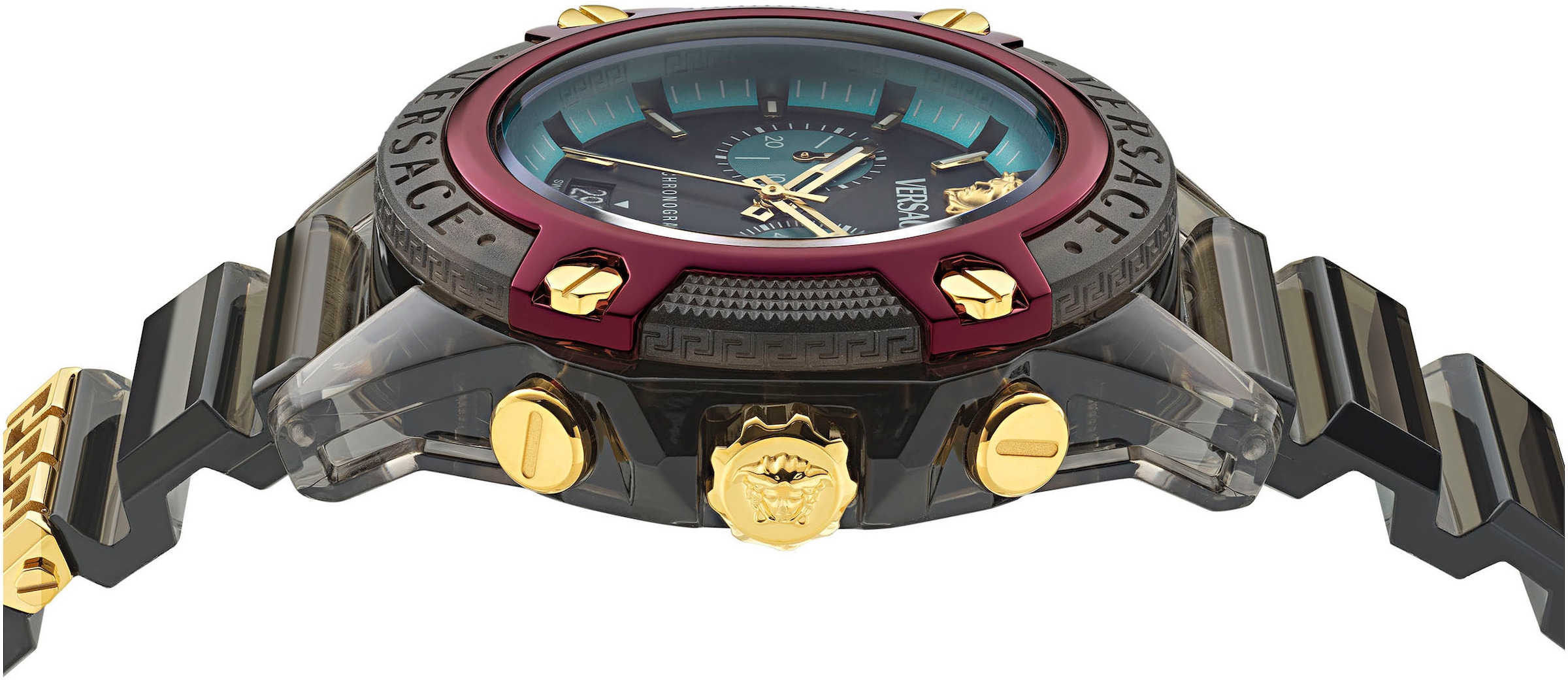 Versace Chronograph »ICON ACTIVE«, Quarzuhr, Armbanduhr, Herrenuhr, Datum, Stoppfunktion, Swiss Made