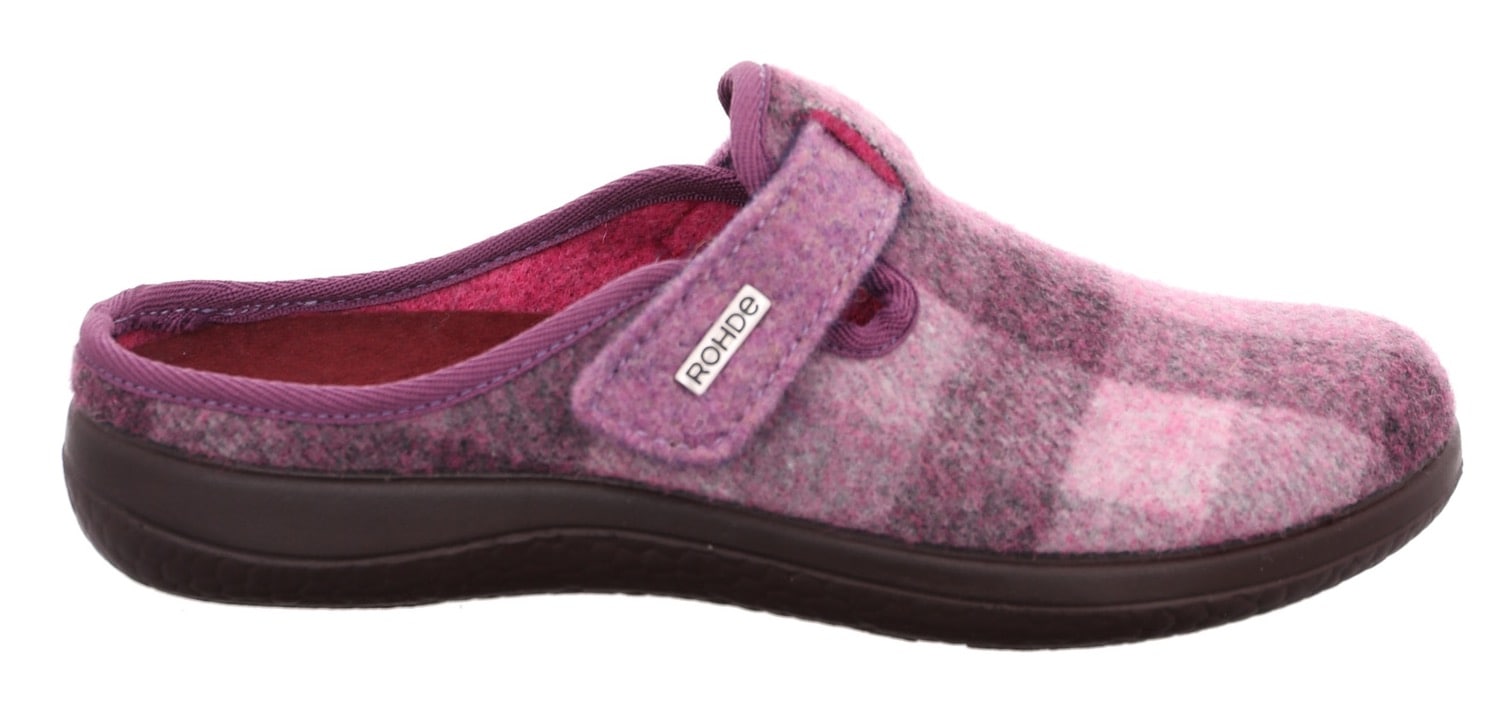 Rohde Pantoffel »BARI«  Hausschuh, Schlappen, Clog, Homeslipper mit Klettverschluss