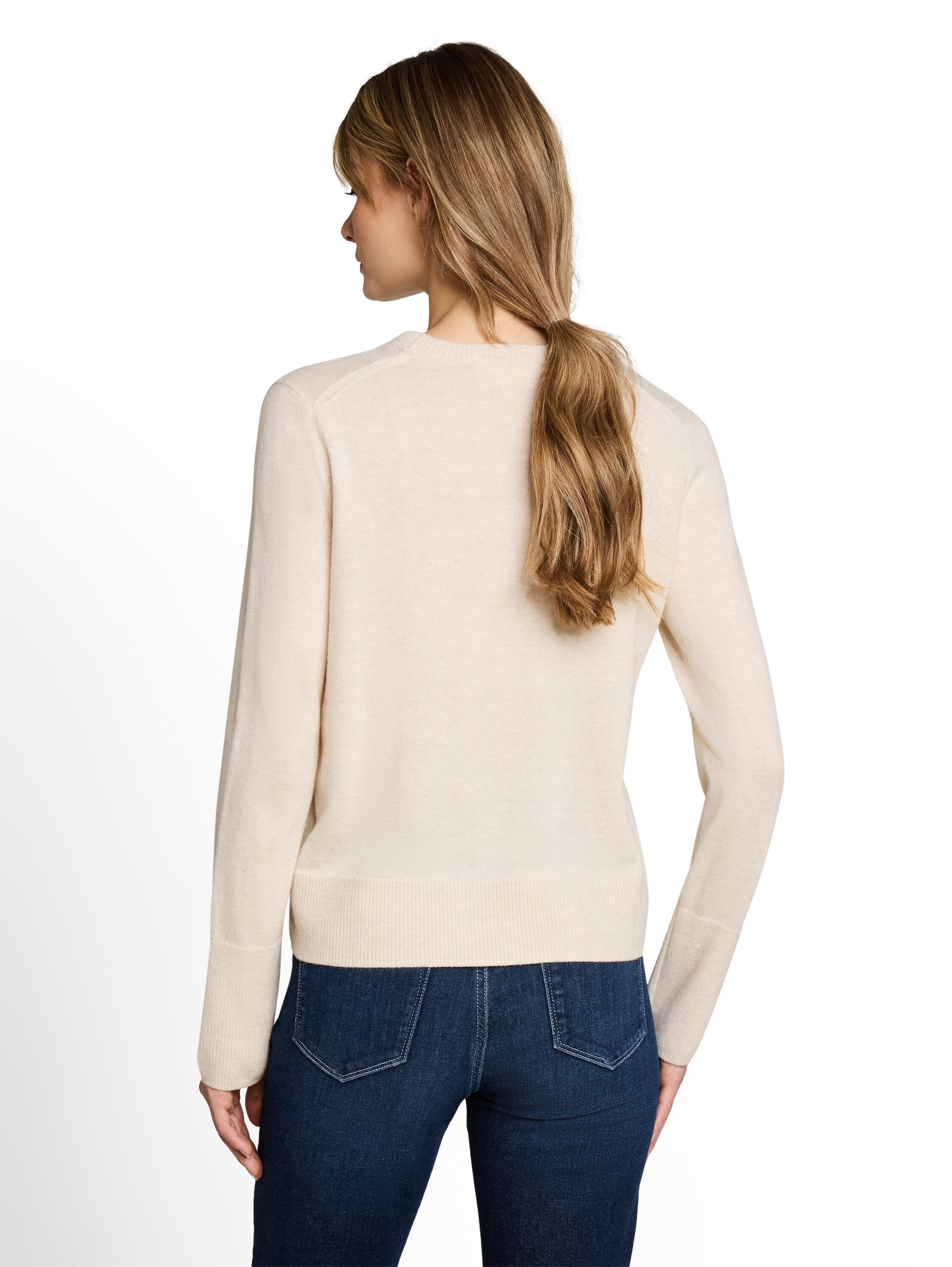 TOM TAILOR Strickpullover »Regular« Rundhals / breite Flachstrickbündchen / mit Kaschmir