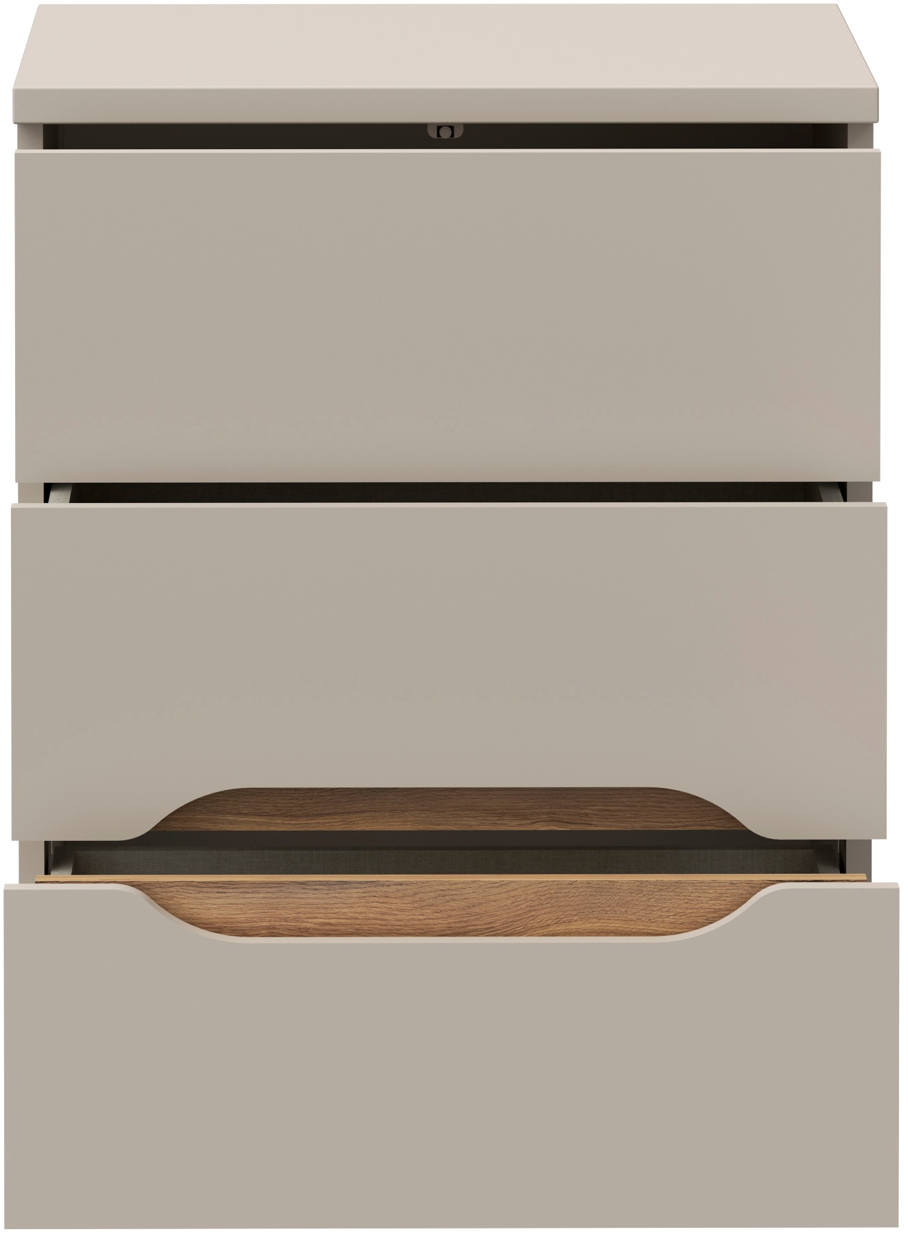 FORTE Nachtkommode, B/H/T 50,4/63,5/41,5 cm Nako passend zum Boxspringbett