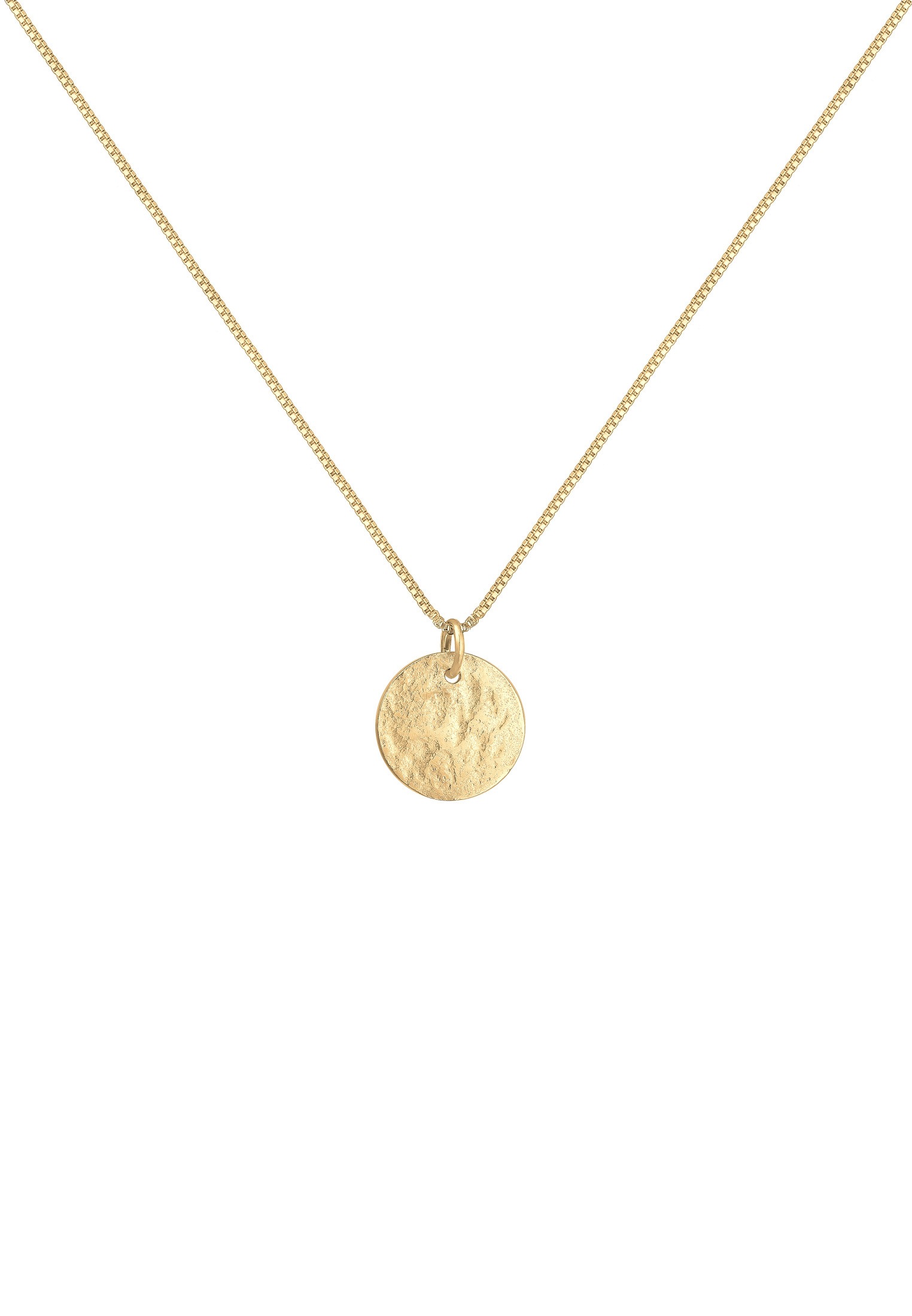 Elli Kette mit Anhänger »Halskette Plättchen Organic 925 Sterling Silber«