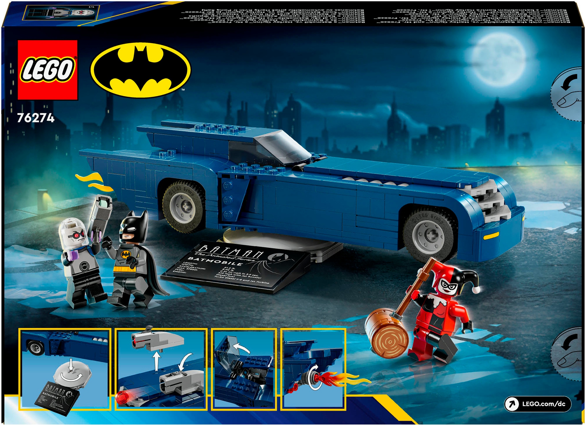LEGO® Konstruktionsspielsteine »Batmn™ im Batmobil™ vs. Harley Quinn™ und Mr. Freeze™ (76274)«, (435 St.), LEGO Super Heroes; Made in Europe