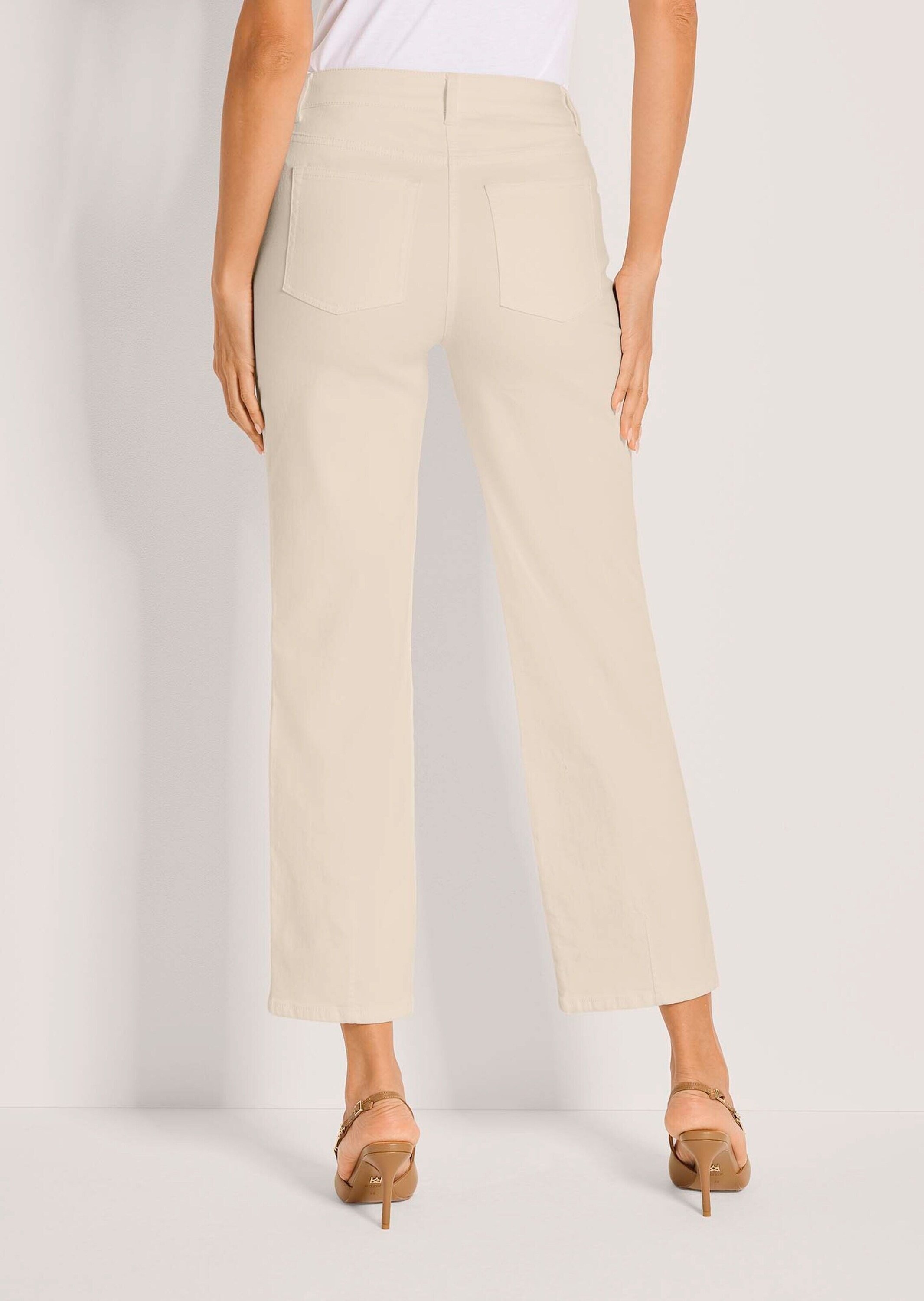 MADELEINE Regular-fit-Jeans »Jeans Baumwollhose mit Saumabnähern« Jeans mit modischem Saumabnäher