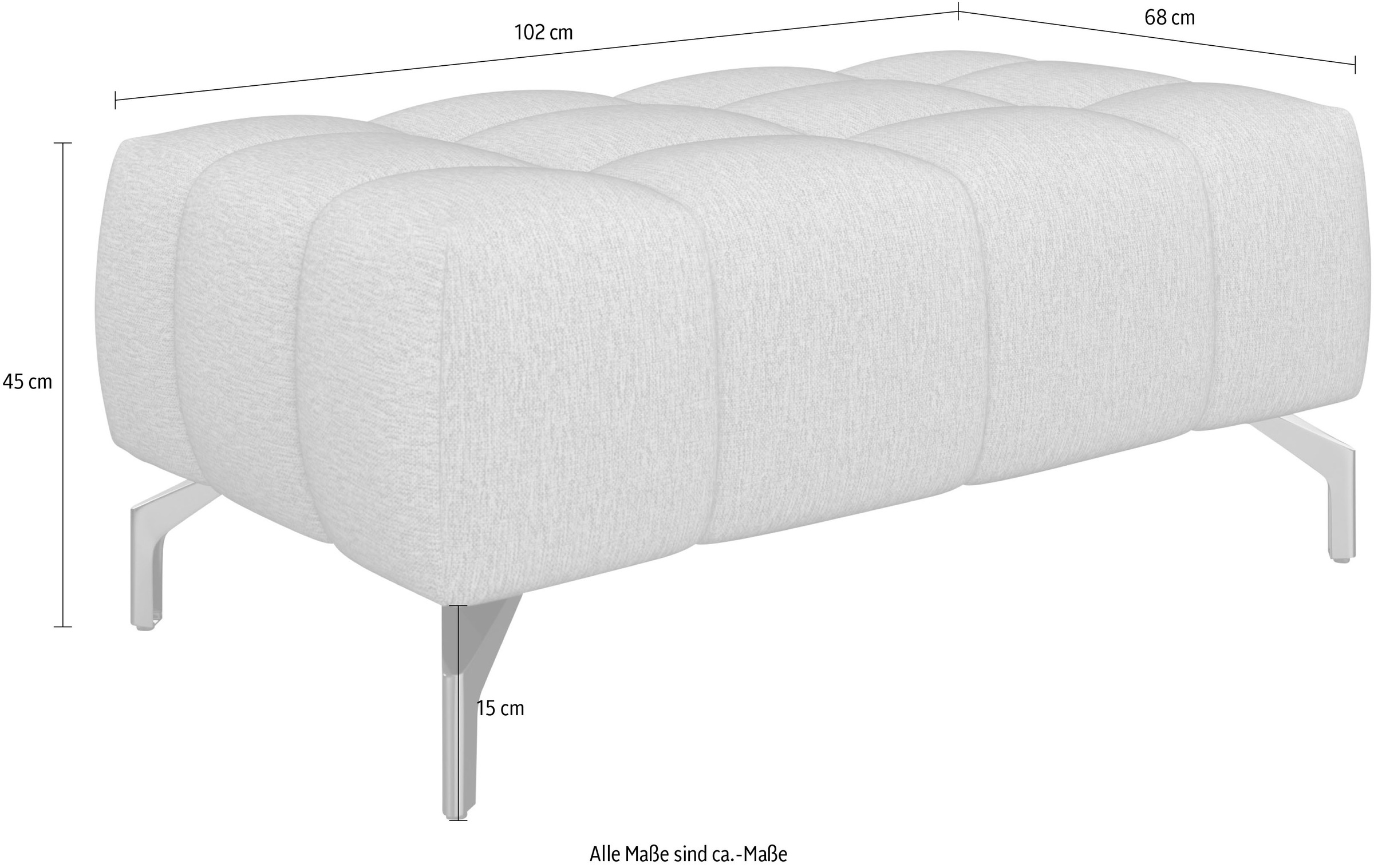 sit&more Hocker »Cool«, mit silberfarbenen Füßen