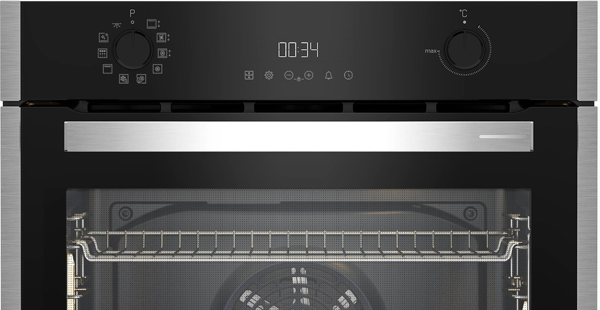 Grundig Pyrolyse Backofen  »GEBM19300BMPF«, mit 2-fach-Teleskopauszug, Pyrolyse-Selbstreinigung