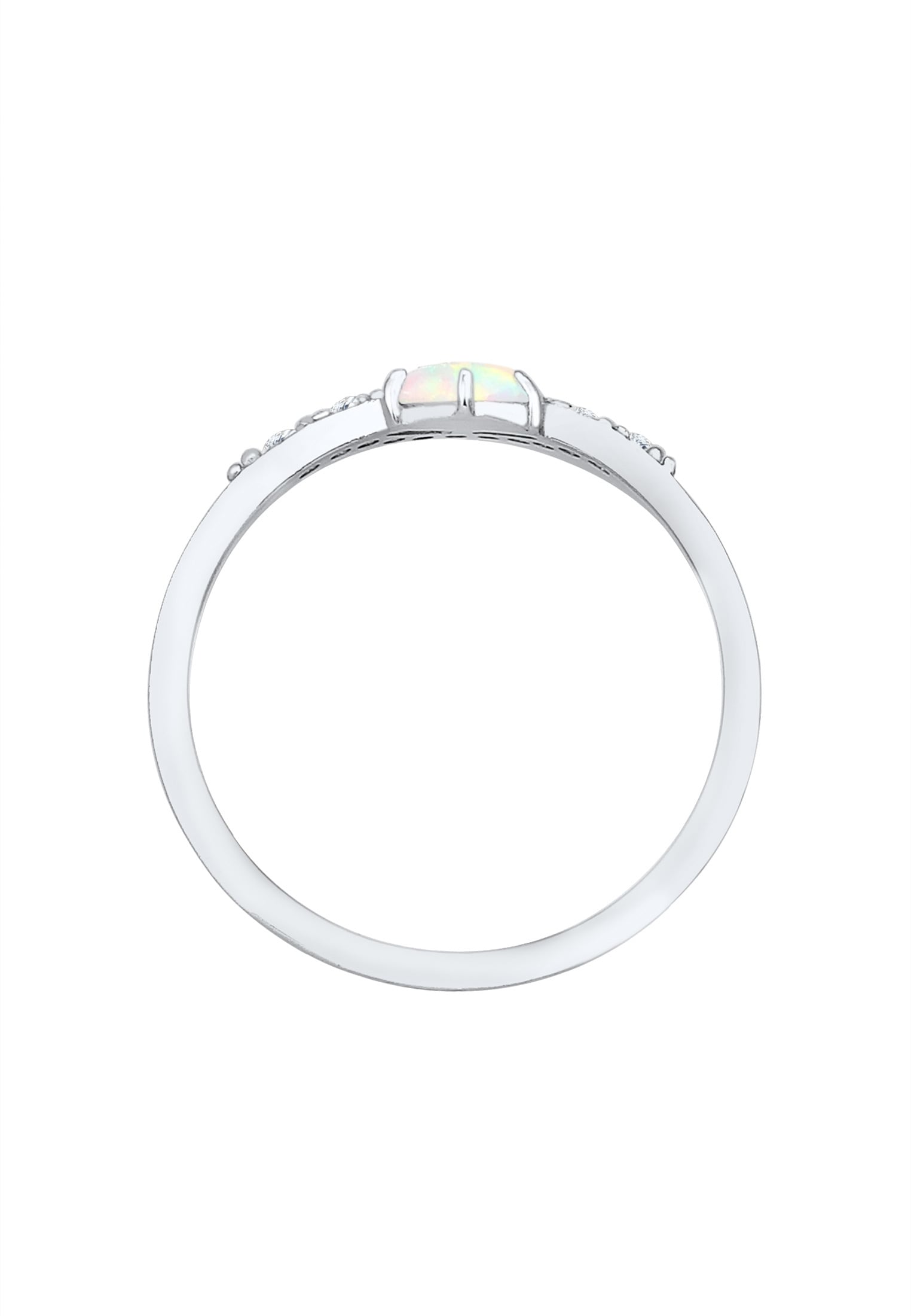 Elli Verlobungsring »Ring Elli Ring Vintage Design Zirkonia Marquise Opal 925er Silber«