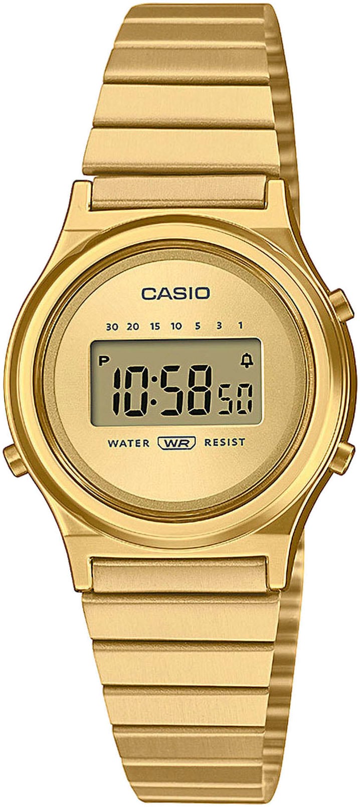 CASIO VINTAGE Chronograph, Quarzuhr, Armbanduhr, Damenuhr, Edelstahlarmband,digital,Stoppfunktion