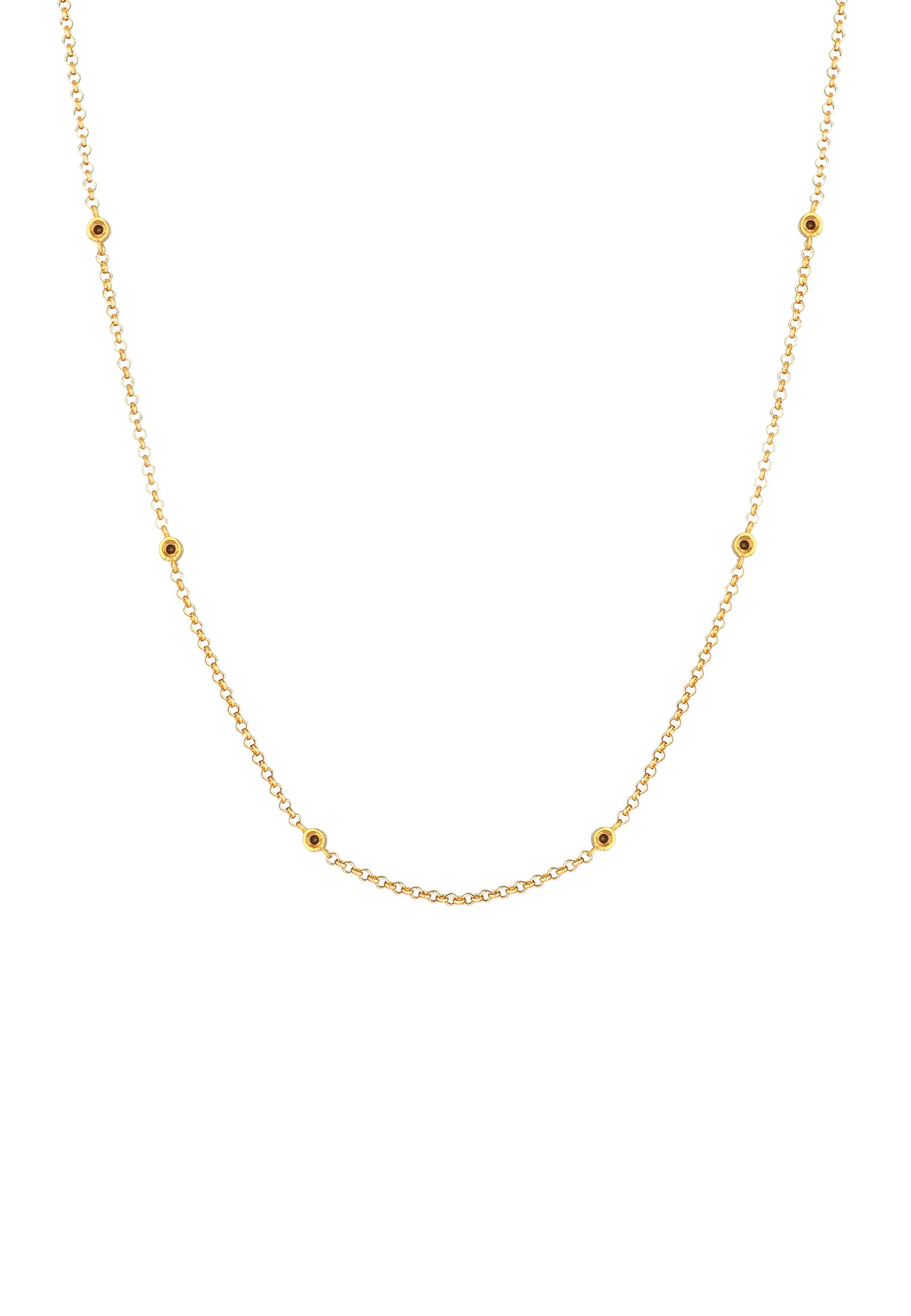 Elli Silberkette »Halskette Solitär Glamouröse Kristalle 925 Silber«