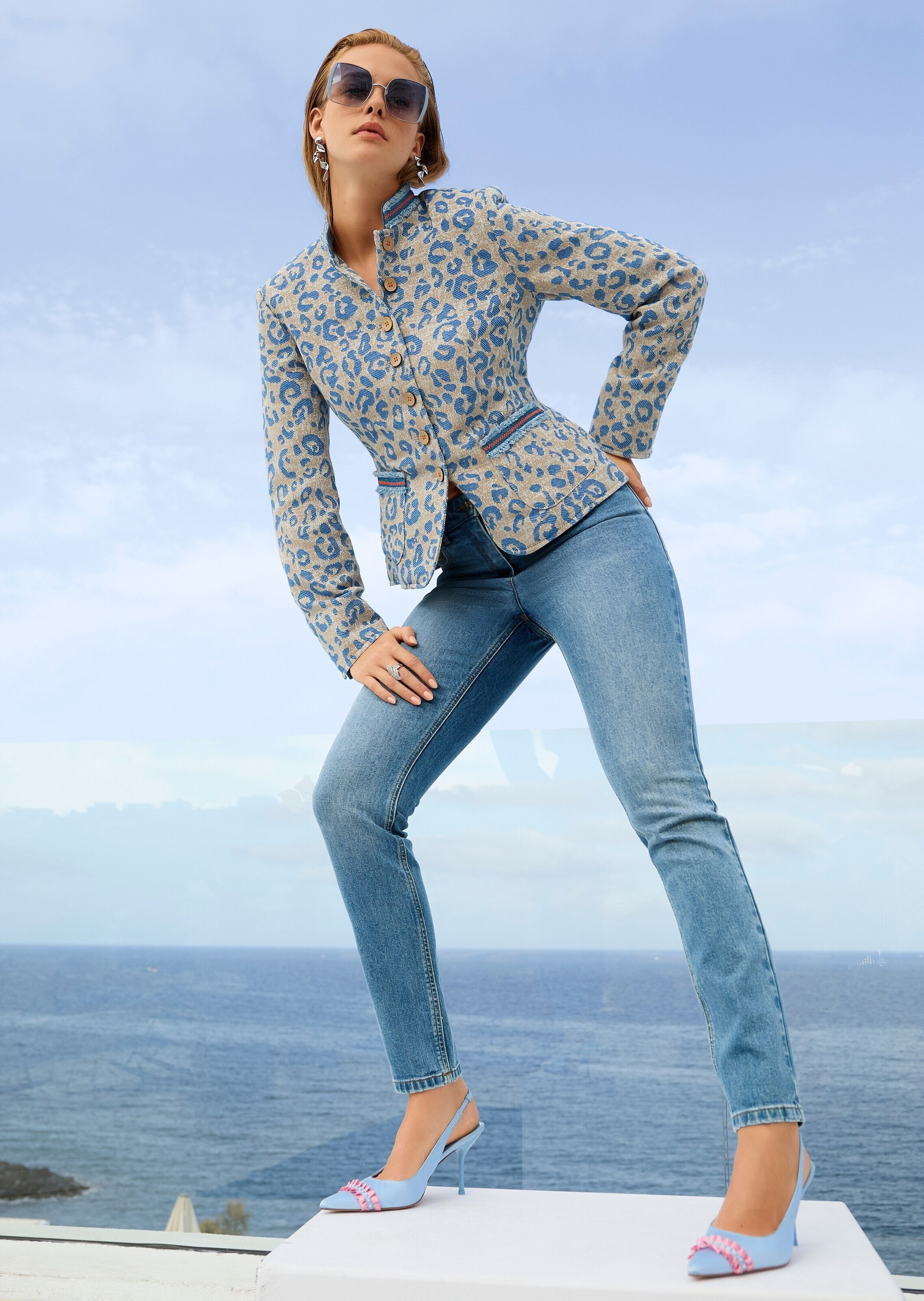 MADELEINE Jackenblazer »Blazer Jacquardblazer mit Leo-Muster« Leo-Jacquard