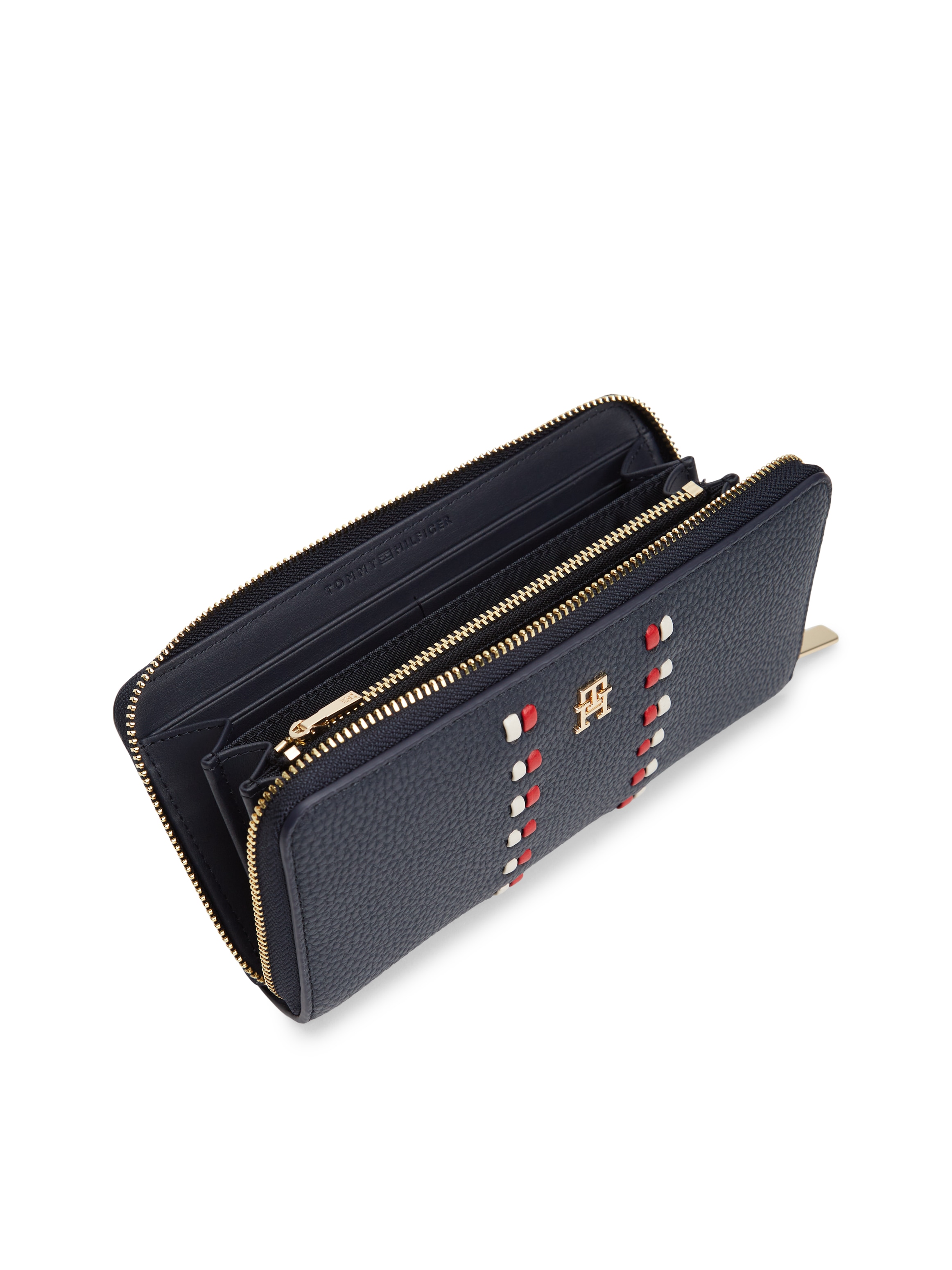 Tommy Hilfiger Geldbörse »TH ICON LRG ZA CORP« , Damen Geldbeutel, Portemonnaie mit farbigen Kontrast-Details