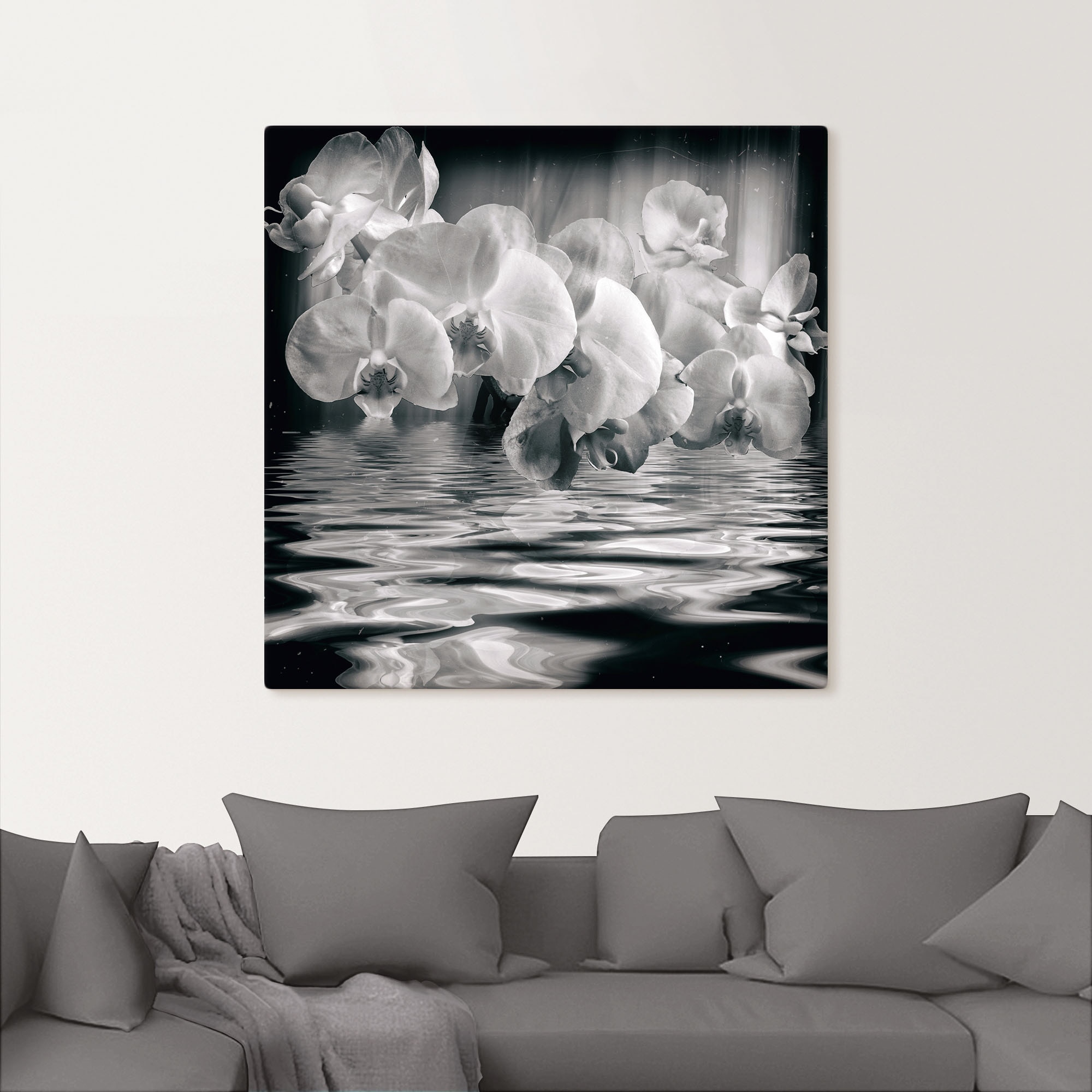 Artland Wandbild »Orchideen - monochrom«, Spa Bilder, (1 St.), als Leinwandbild, Wandaufkleber in verschied. Größen