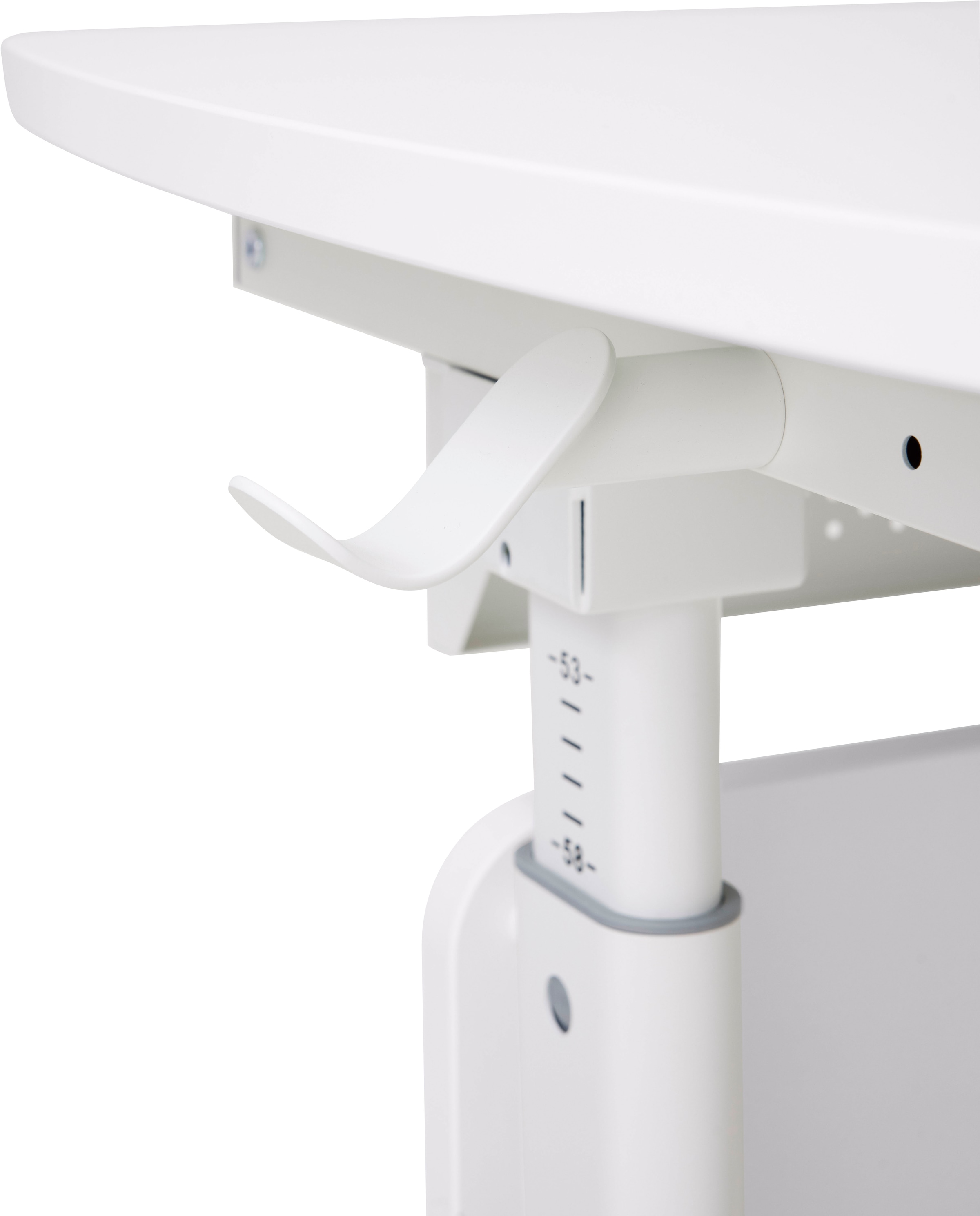 PAIDI Kinderschreibtisch »DIEGO CURVED GT, Schülerschreibtisch, ergonomisch, mitwachsend« stufenlos höhenverstellbar, geteilte Tischplatte neigbar