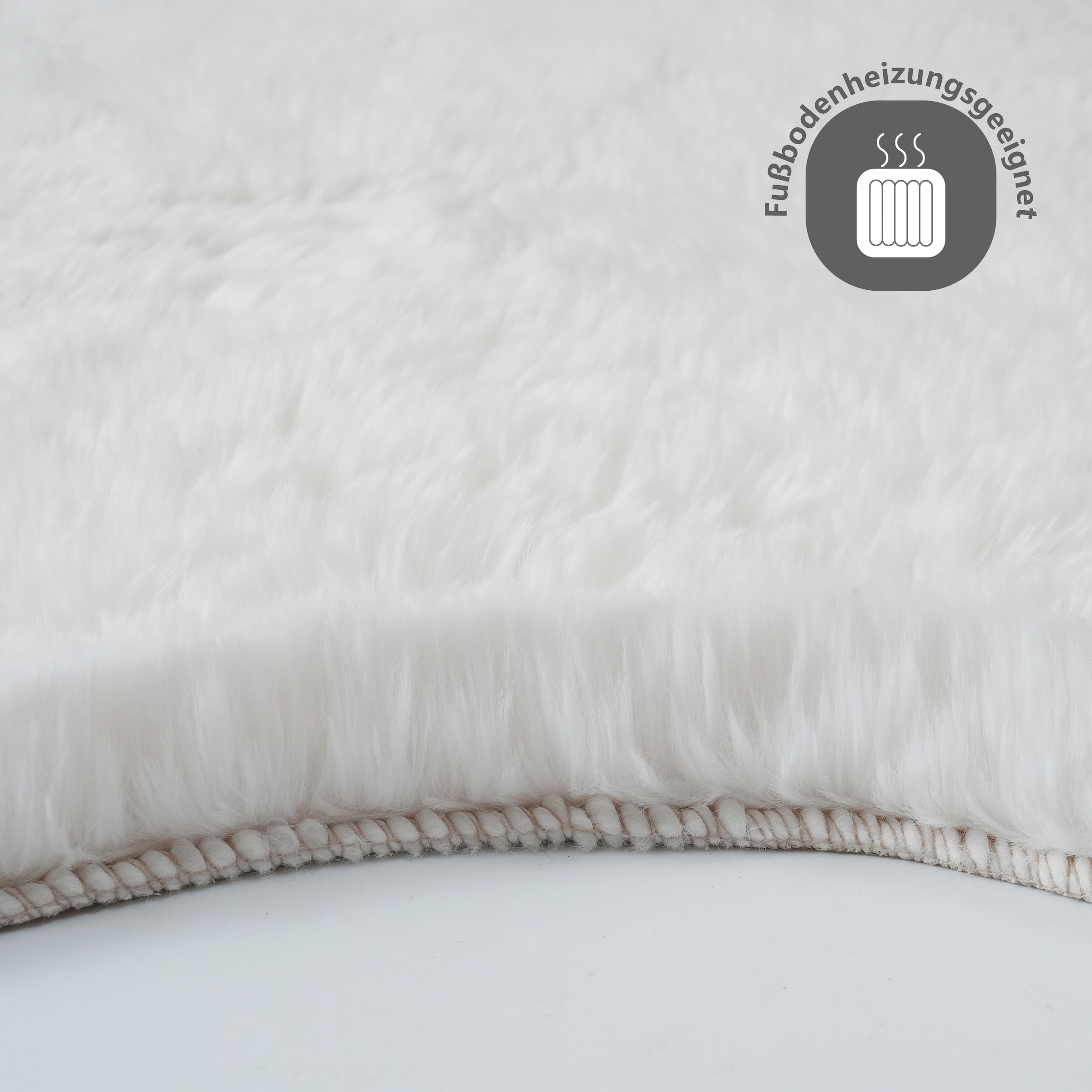 OTTO home Hochflor-Teppich »Mollin, Fellform, leichter Glanz« rechteckig 30 mm Höhe Kunstfell, Fellimitat, waschbar, flauschig, weich, Wohnzimmer