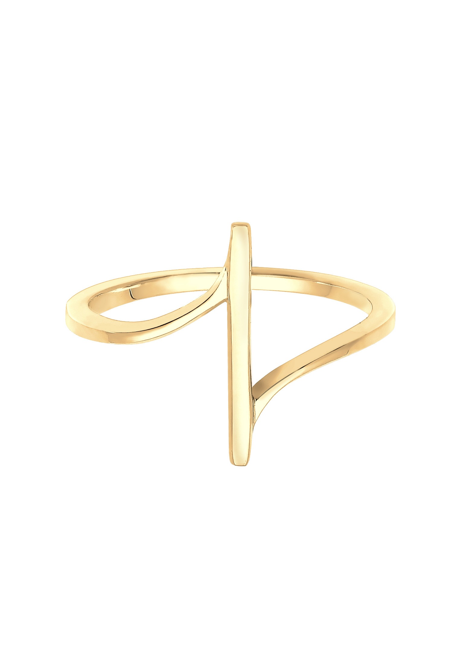 Elli Silberring »Ring Geo Form Geschwungen 925 Sterling Silber«