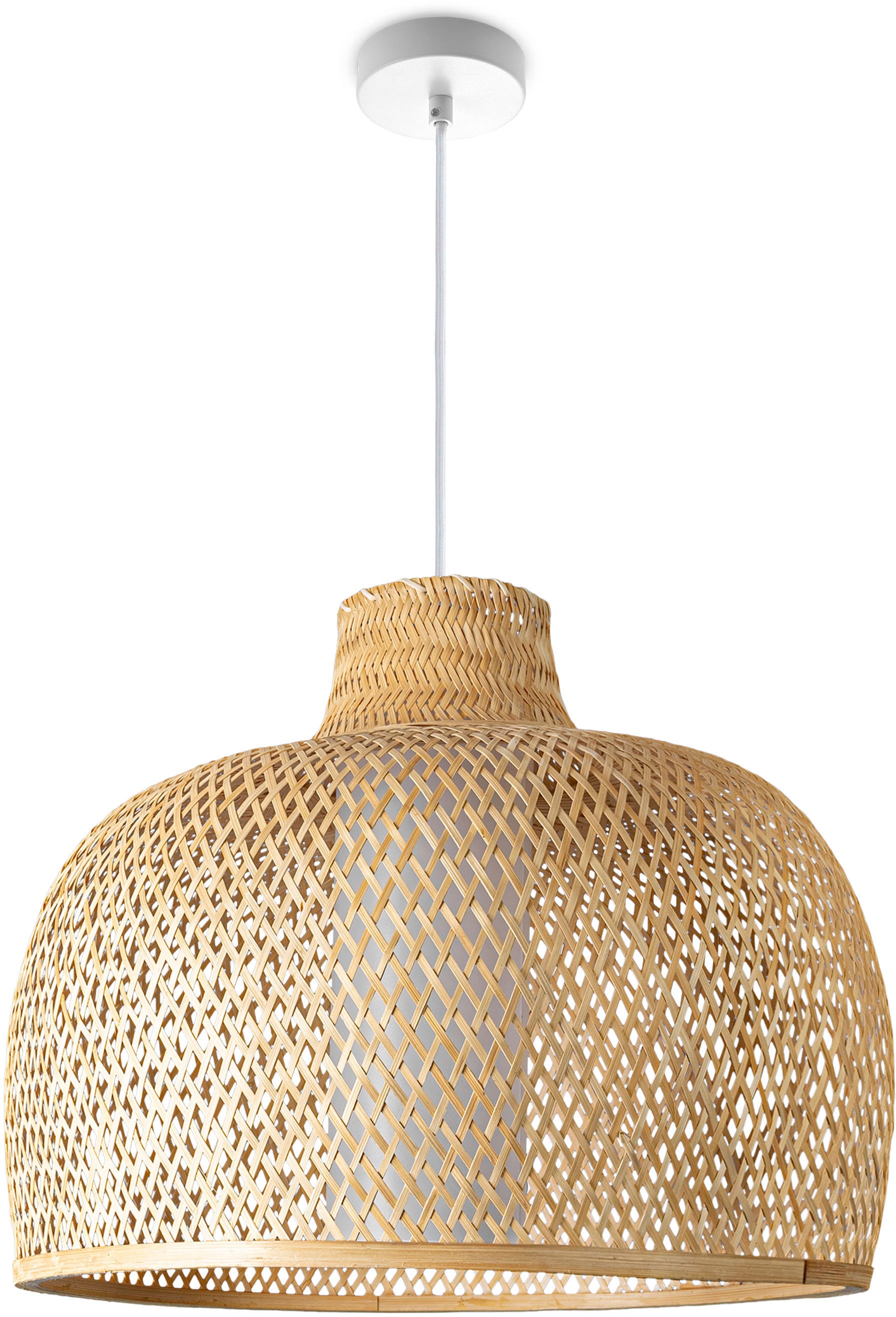 Pendelleuchte »TOPU«, Bambus Pendellampe Korblampen Boho Rustikal Wohnzimmer LED Lampe...
