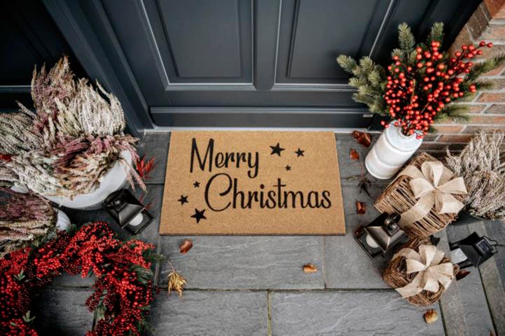 HANSE Home Fußmatte »Kokos Christmas Stars«, rechteckig, Weihnachten, Schmutzfangmatte, Outdoor, Rutschfest, Innen, Kokosmatte