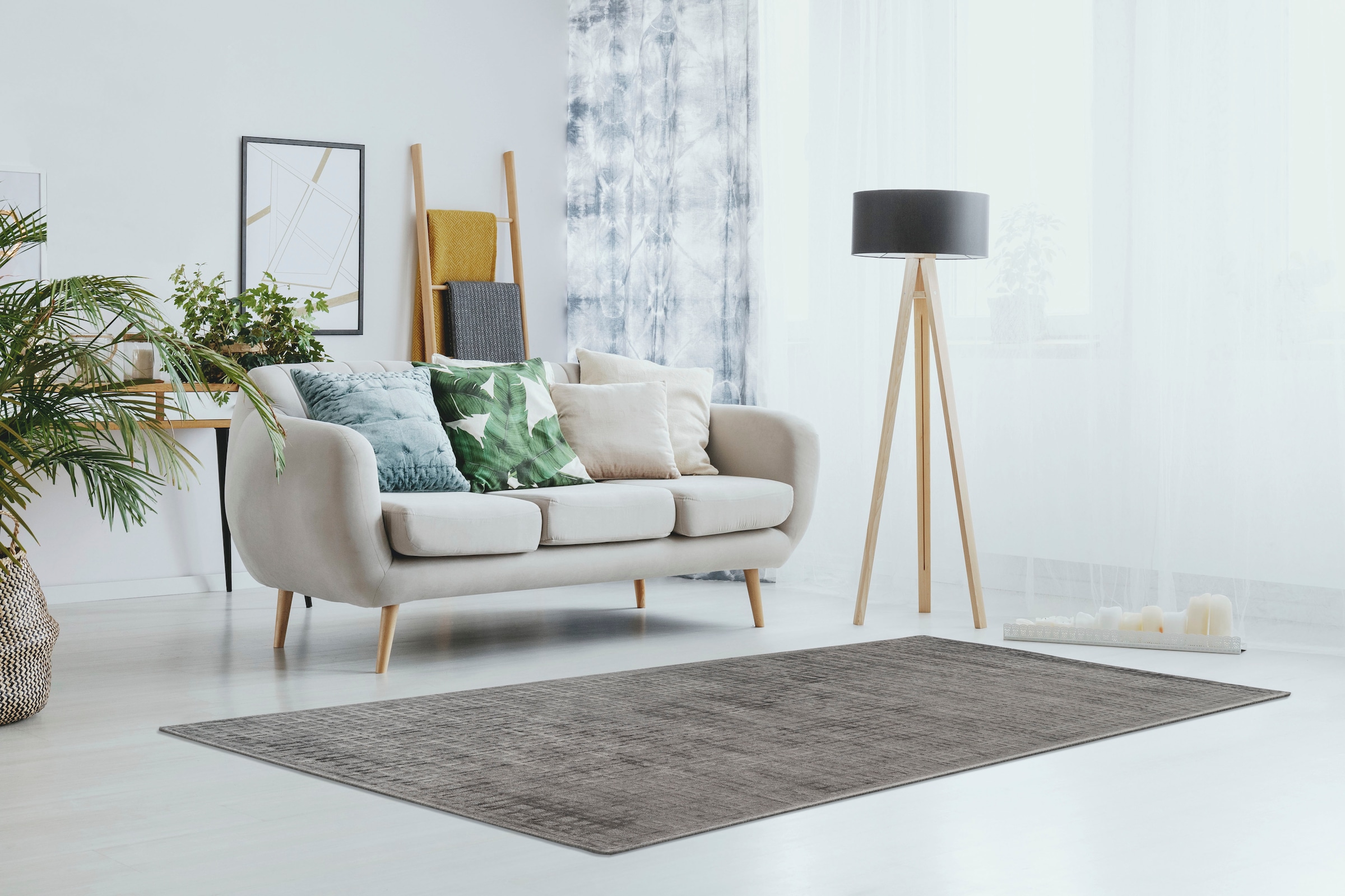 Padiro Teppich »Karma 125«, rechteckig, 8 mm Höhe, Handgewebter Teppich mit 3D-Design, weiche Haptik, pflegeleicht