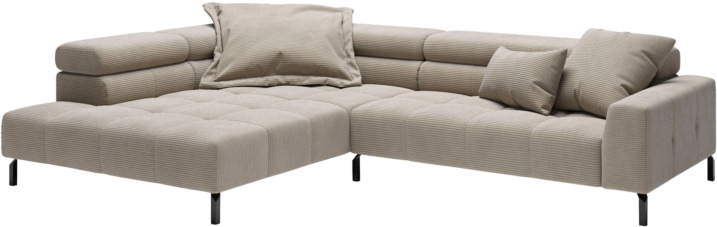 Home affaire Ecksofa »Claya, 311 cm breit, L-Form,  inkl. Kopfteilverstellung« ohne elektrischen Sitzvorzug