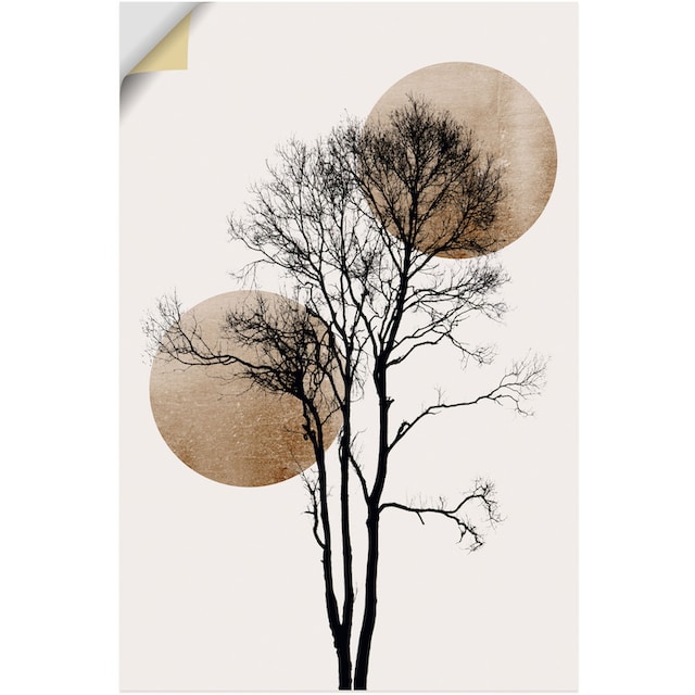 Artland Wandbild »Sonne und Mond versteckt«, Baumbilder, (1 St.) bei OTTO