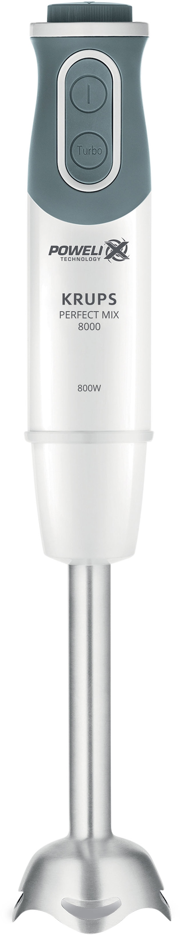 Krups Stabmixer »HZ64B1 Perfect Mix 8000«, 800 W, 20 Geschwindigkeiten, 4 Powelix Klingen, Edelstahlmixstab, Messbecher