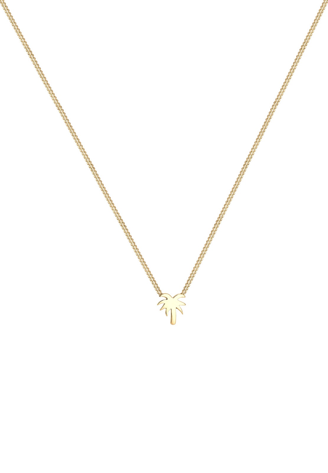Elli Kette mit Anhänger »Halskette Palme Strand Sommer 925 Sterling Silber vergoldet«