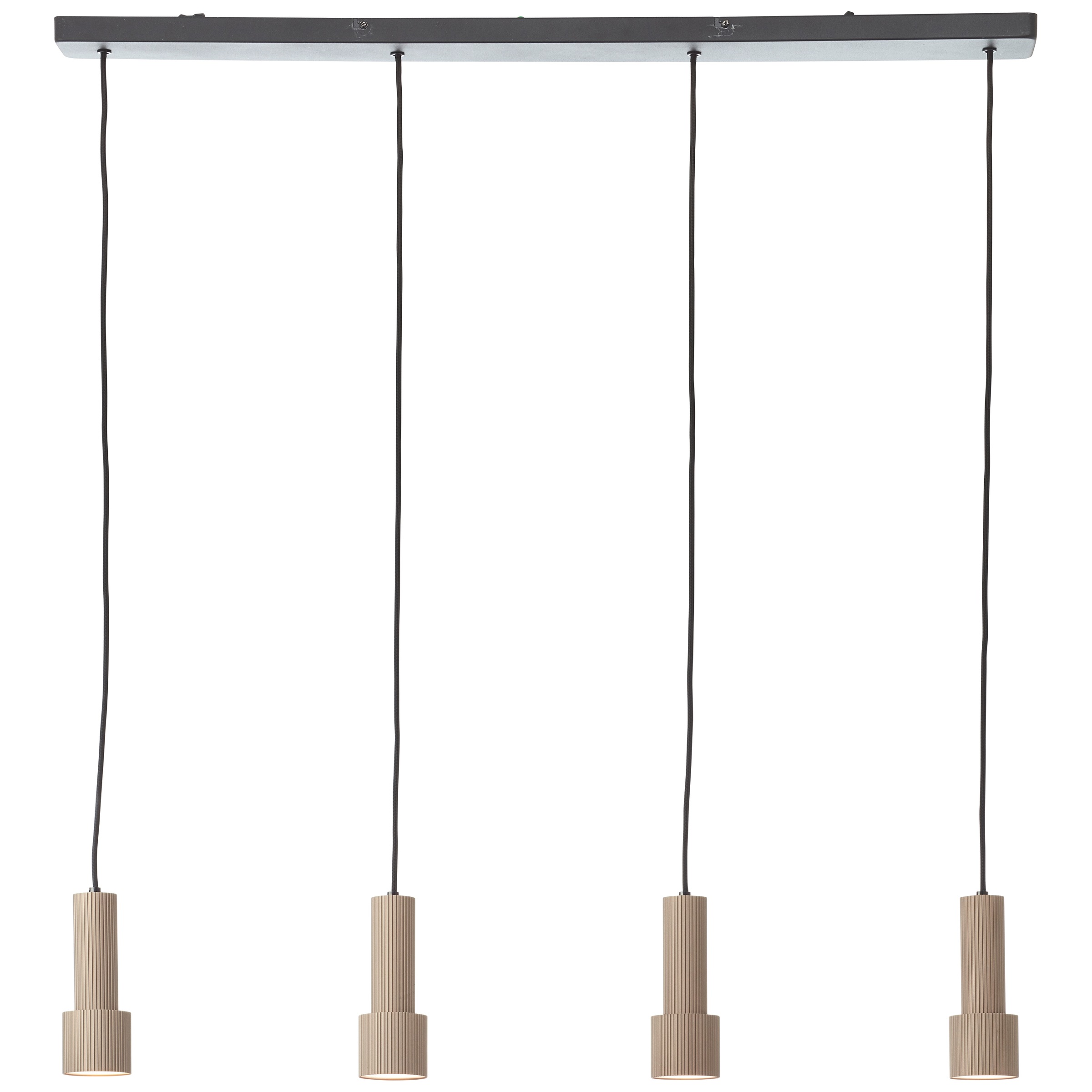 Brilliant Pendelleuchte »Cadiz«, 4 flammig, Leuchtmittel GU10 | ohne Leuchtmittel, 150 x 98 cm, 4x GU10 Fassung, kürzbar, Aluminium, schwarz/bronzefarben