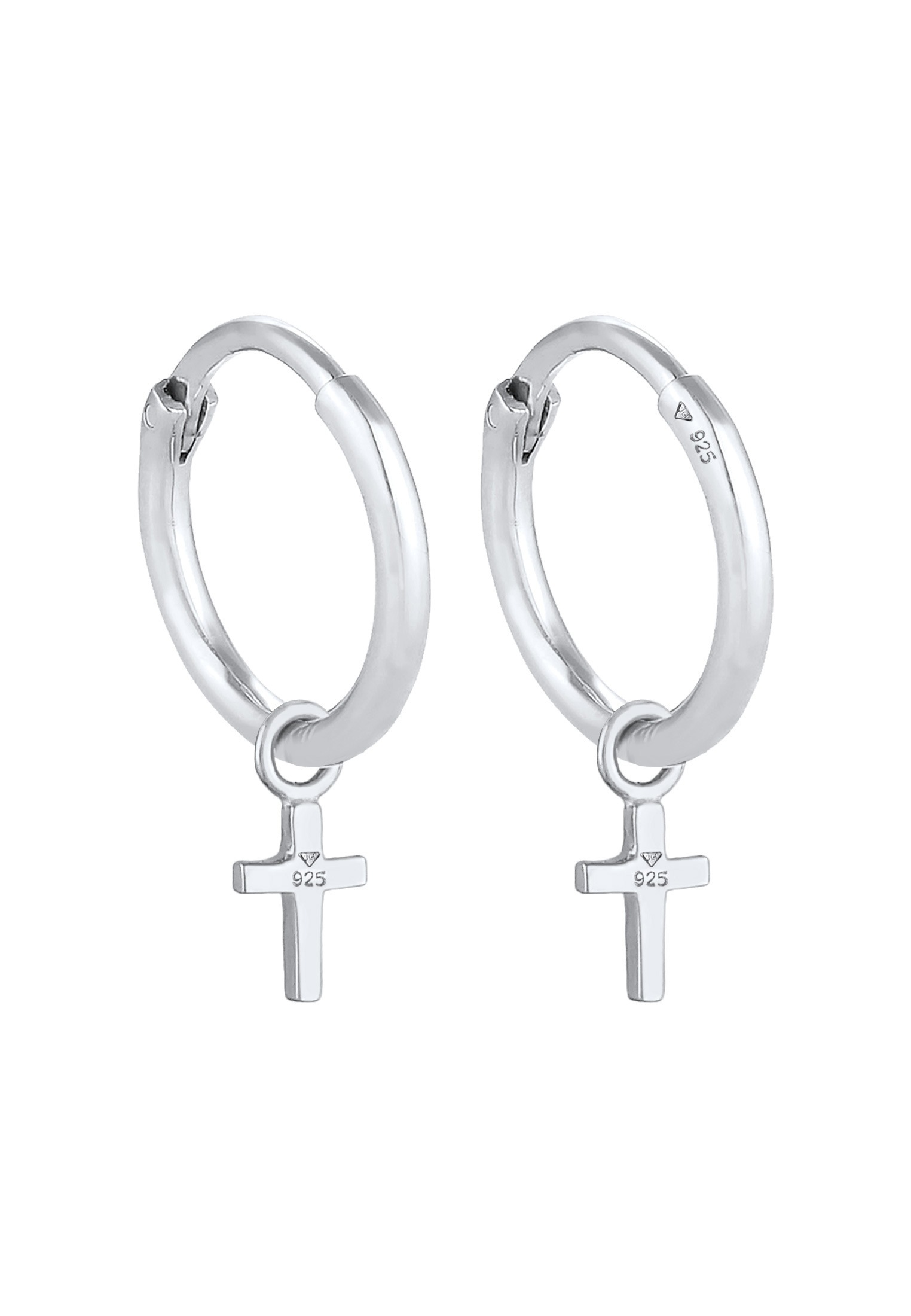 Elli Ohrring und Ketten Set »Schmuckset Kreuz Symbol Armband Ohrstecker Set 925 Silber«
