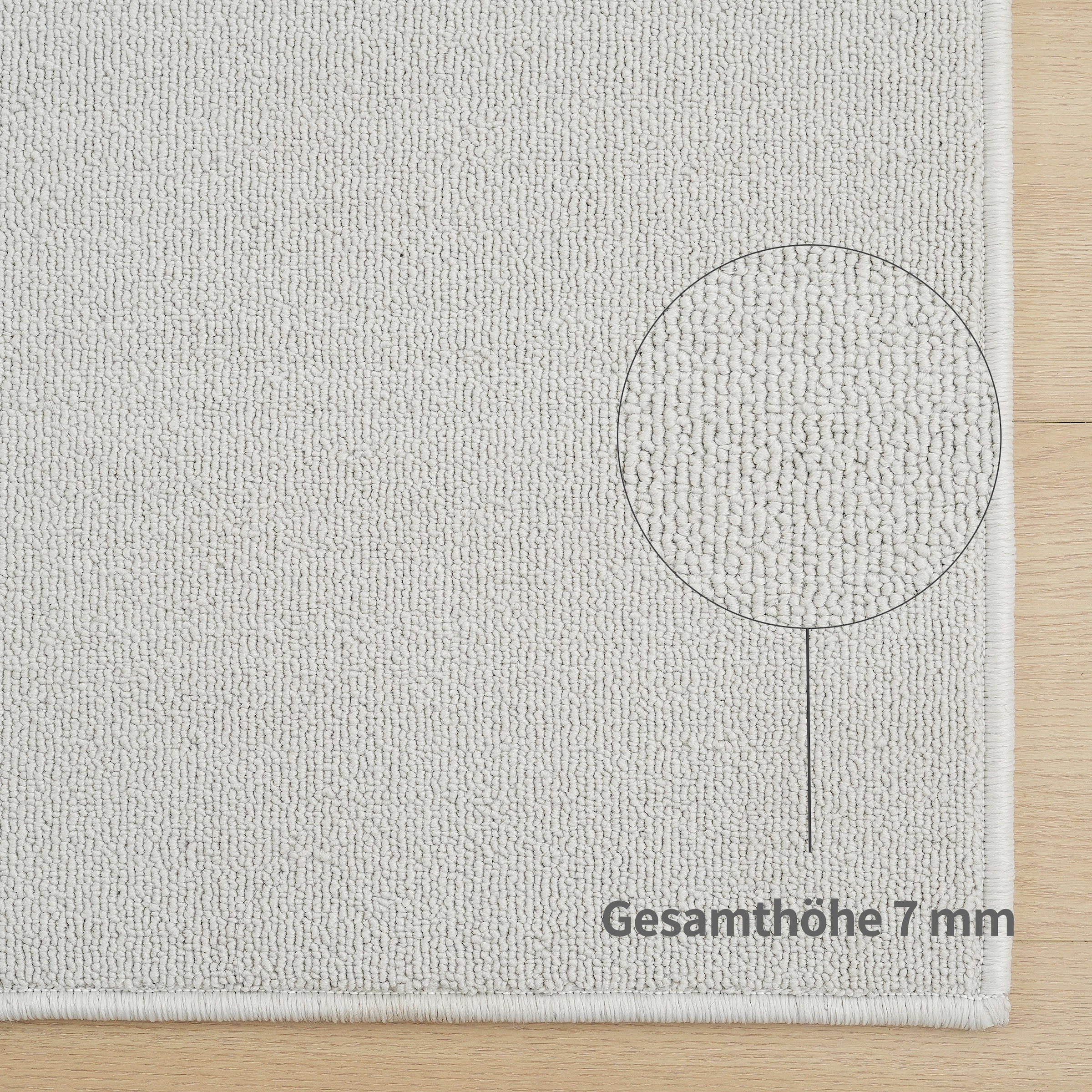 my home Teppich »Jola, Uni-Farben, besonders dichte Qualität, Boho«, rechteckig, 7 mm Höhe, Wohnzimmer, Schlafzimmer, Flur, Kinderzimmer, wasserabweisend