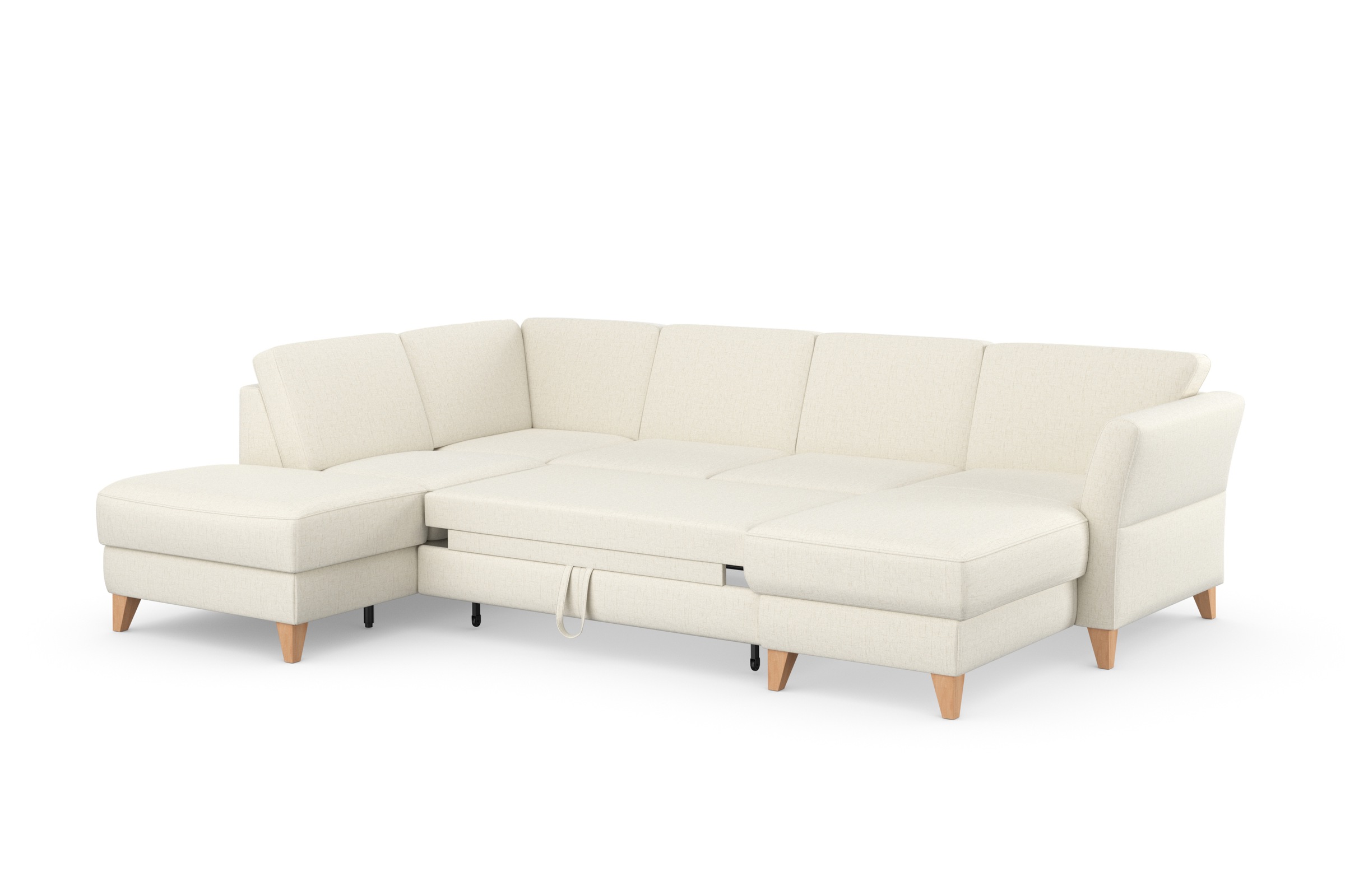 sit&more Wohnlandschaft »Visby U-Form«, wahlweise mit Bettfunktion und Stauraum, frei im Raum stellbar