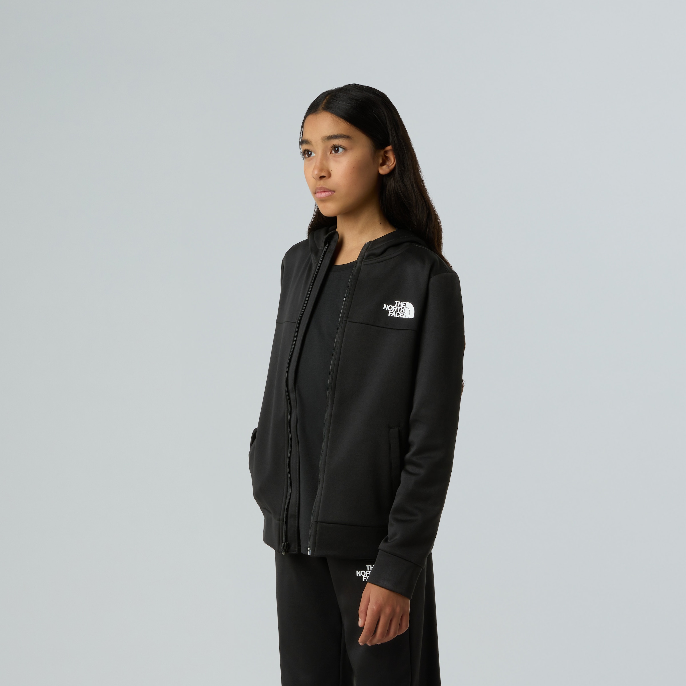 The North Face Fleecejacke »TEEN REAXION FZ HOODIE« 1 Stk. tlg. für Jugendliche, sportlicher Stil, mit Reißverschluss