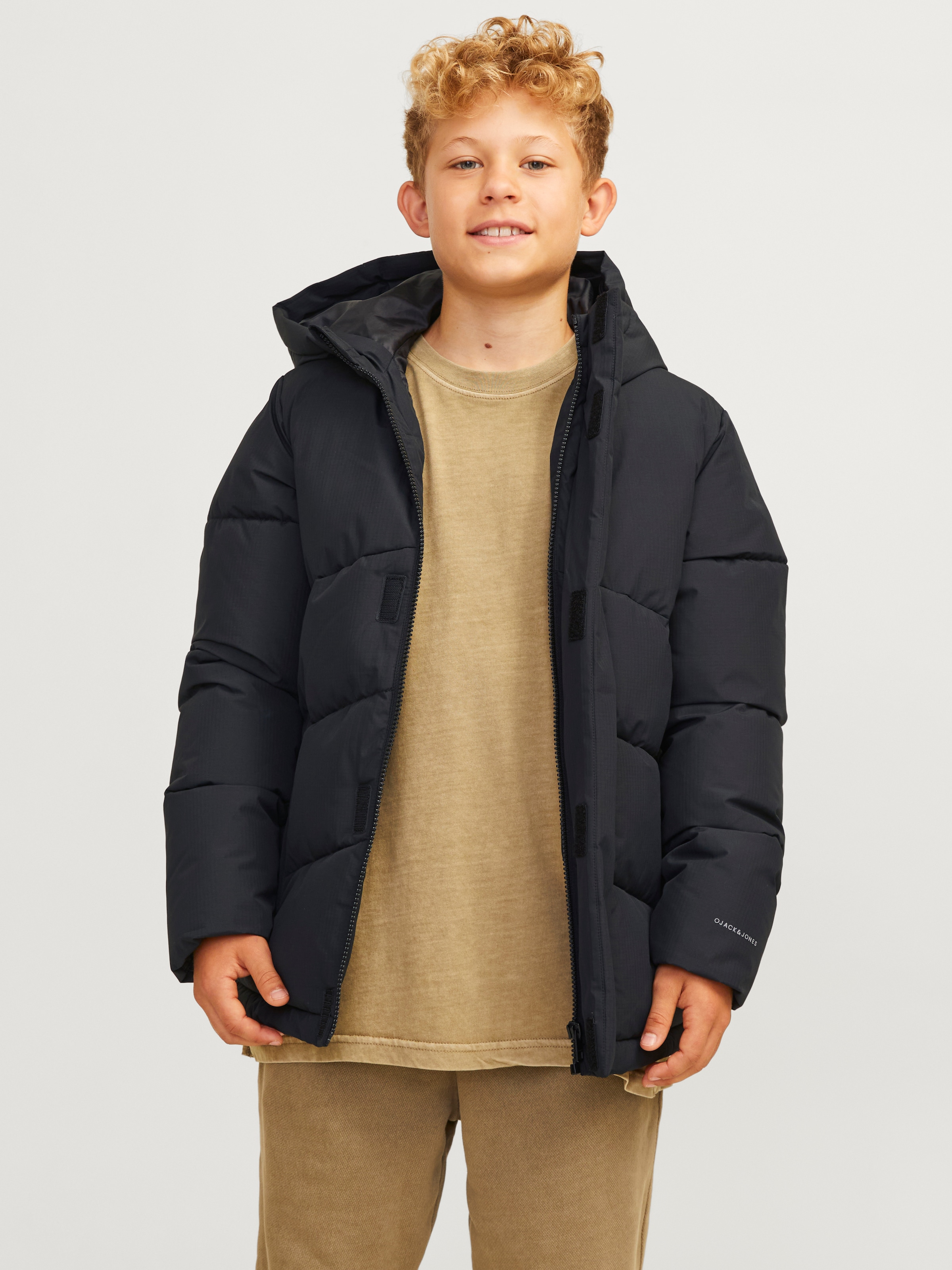 Steppjacke »JJWORLD PUFFER JACKET JNR«, mit Kapuze