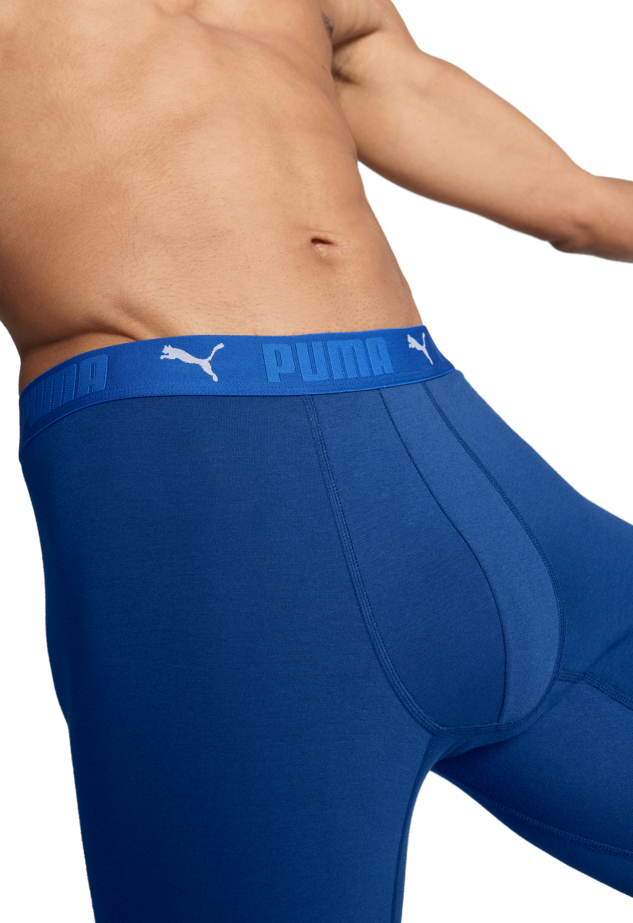 PUMA Boxershorts »PUMA MEN SPORT COTTON LONG BOXERS 2P«, (Packung, 2er Pack), mit Markenschriftzug im Bund