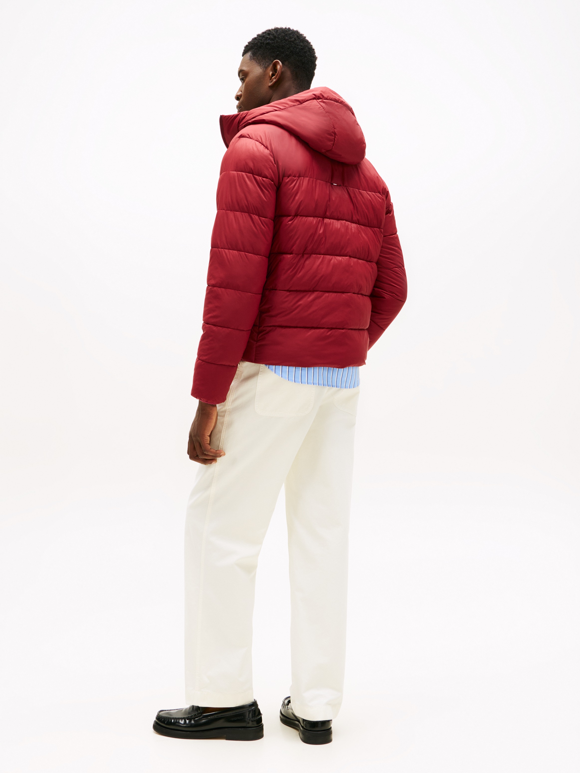 Tommy Hilfiger Steppjacke »MID WEIGHT HOODED JACKET«, mit Kapuze, Daunenjacke, Übergangsjacke