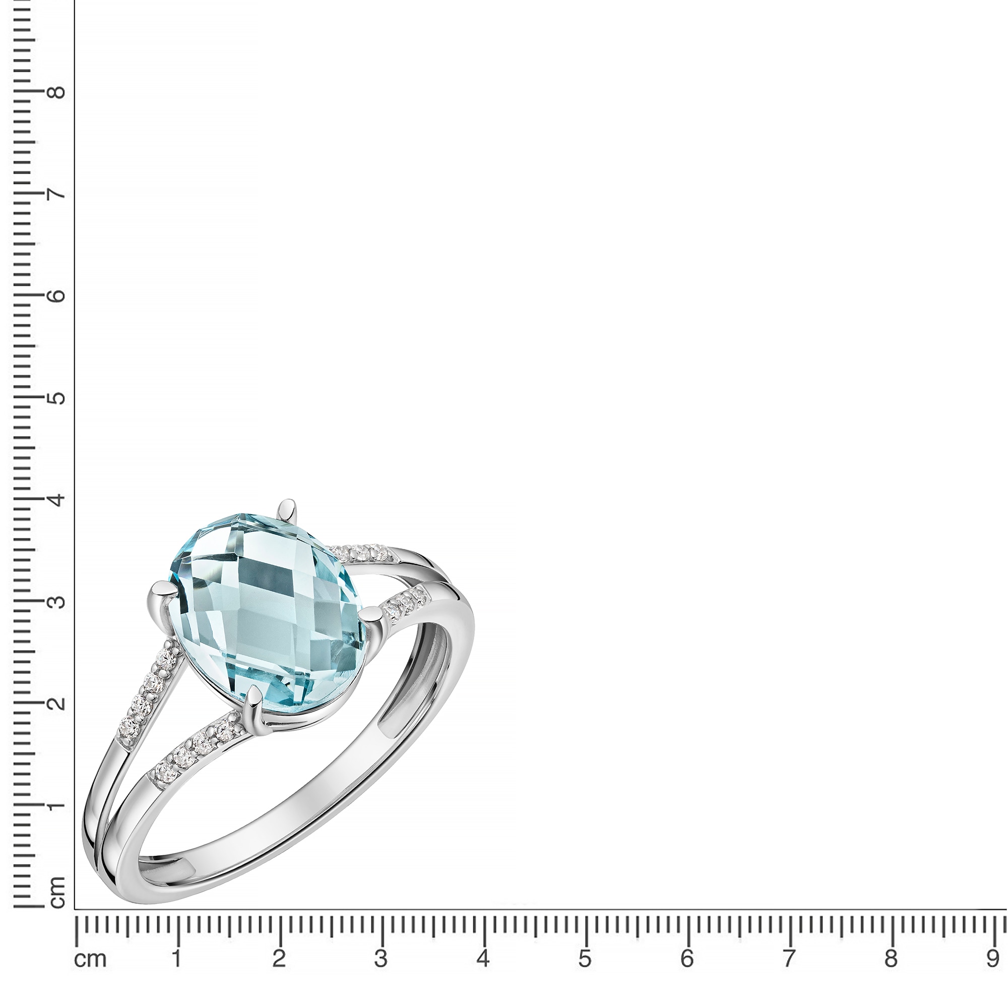 Firetti Fingerring »Schmuck Geschenk Silber 925 Damenring Ring ovale Form« mit Zirkonia (synth.), Glasstein