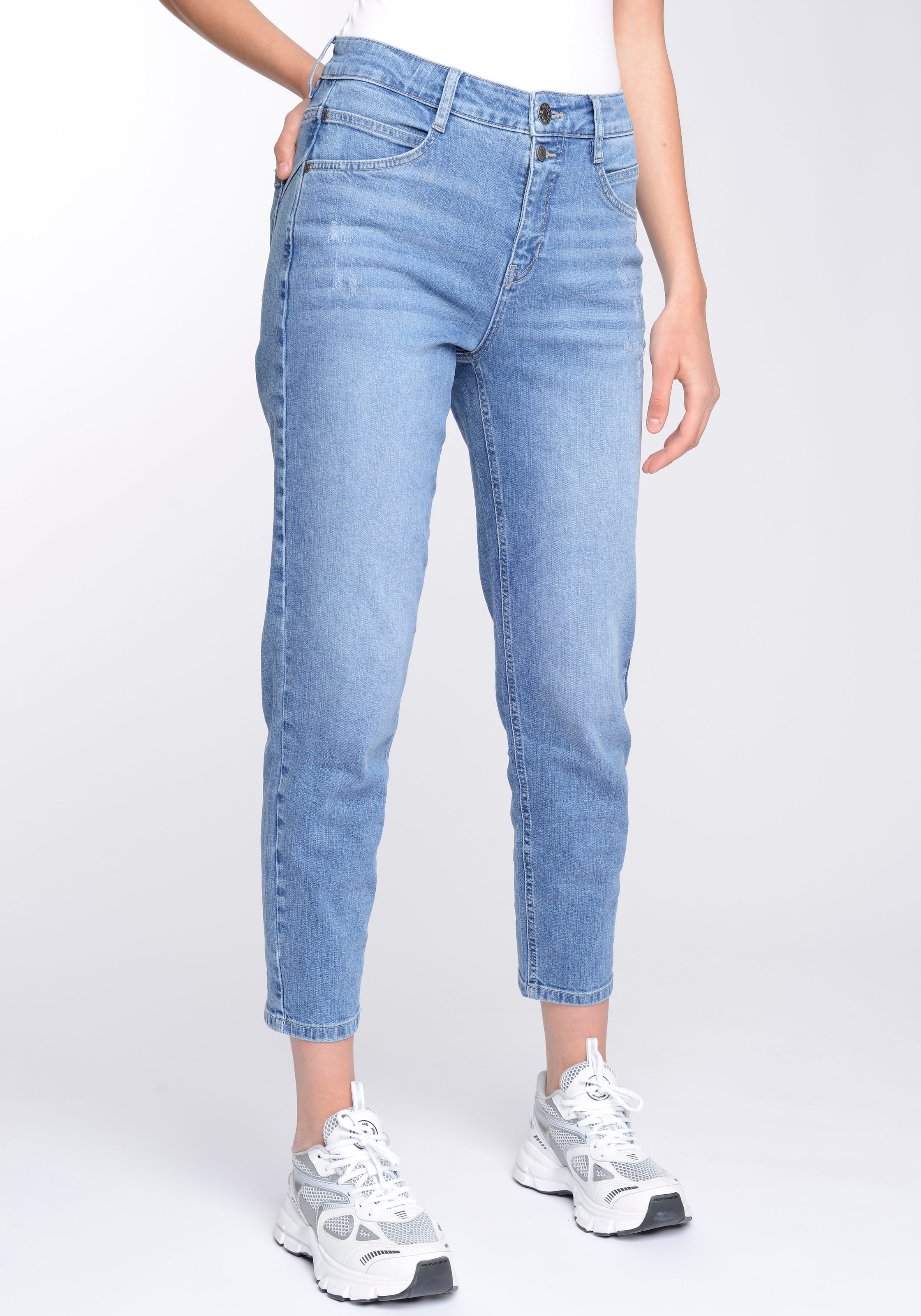 GANG Mom-Jeans »94ORA«, 2-Knopf-Verschluss mit verkürzter Beinlänge  bestellen bei OTTO | Weite Jeans