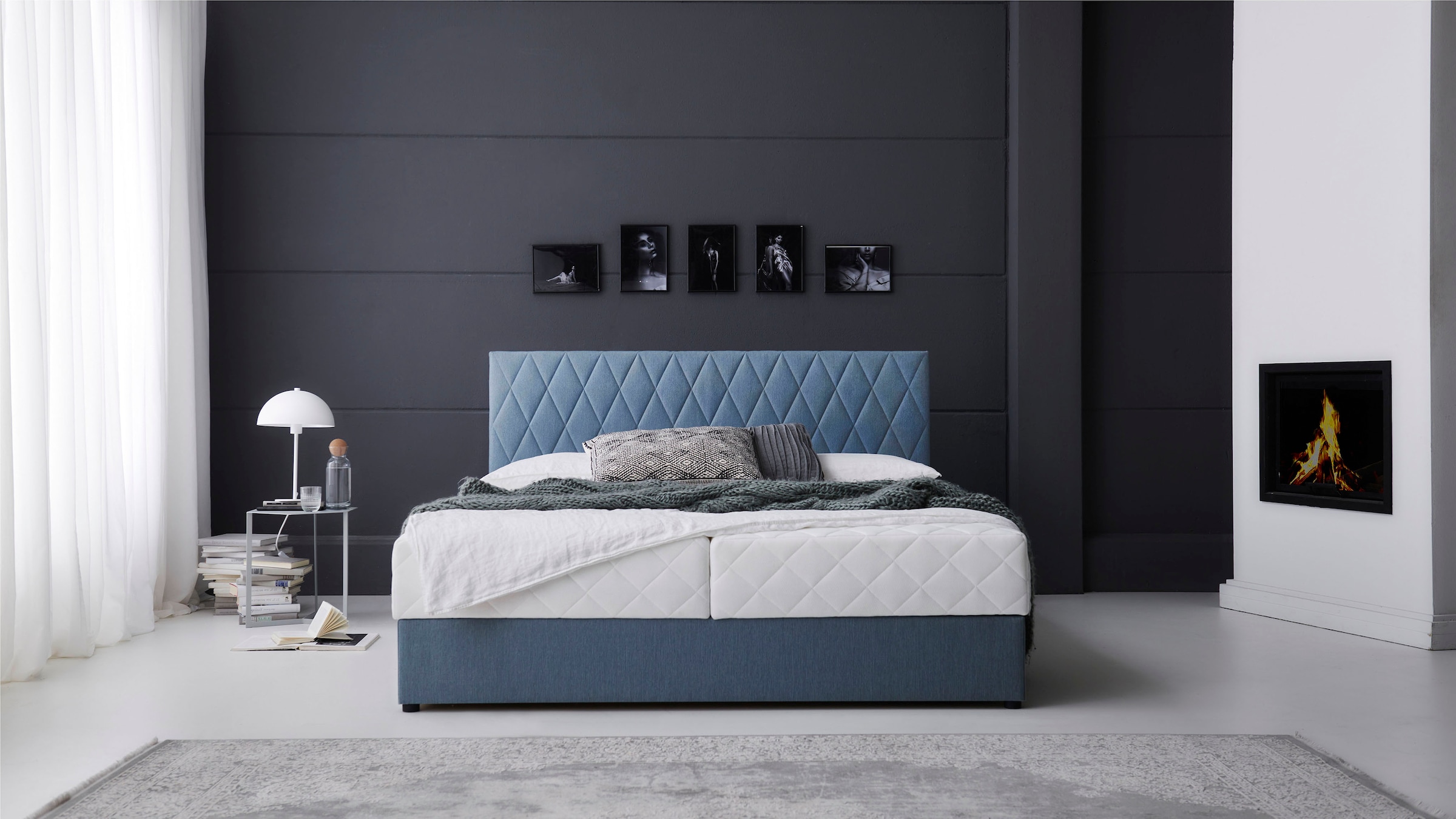 ATLANTIC home collection Boxbett Benita, mit Taschen-Federkernmatratze und Bettkasten