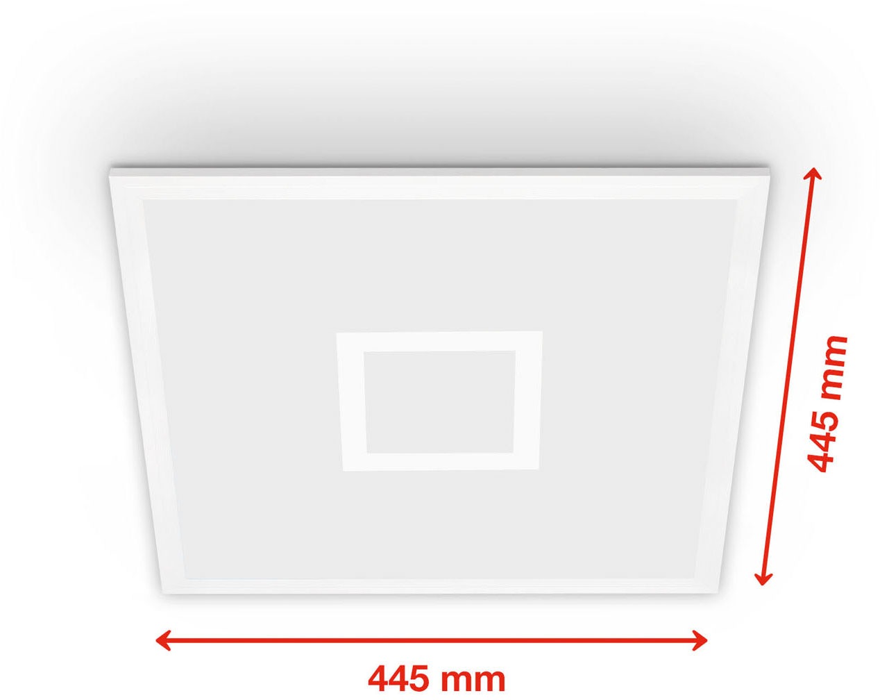 Telefunken LED Panel »319106TF CENTERLIGHT«, Leuchtmittel LED-Board | LED fest integriert, Deckenleuchte, Panel, CCT, RGB Beleuchtung, 24W 2400lm, 44,5 cm