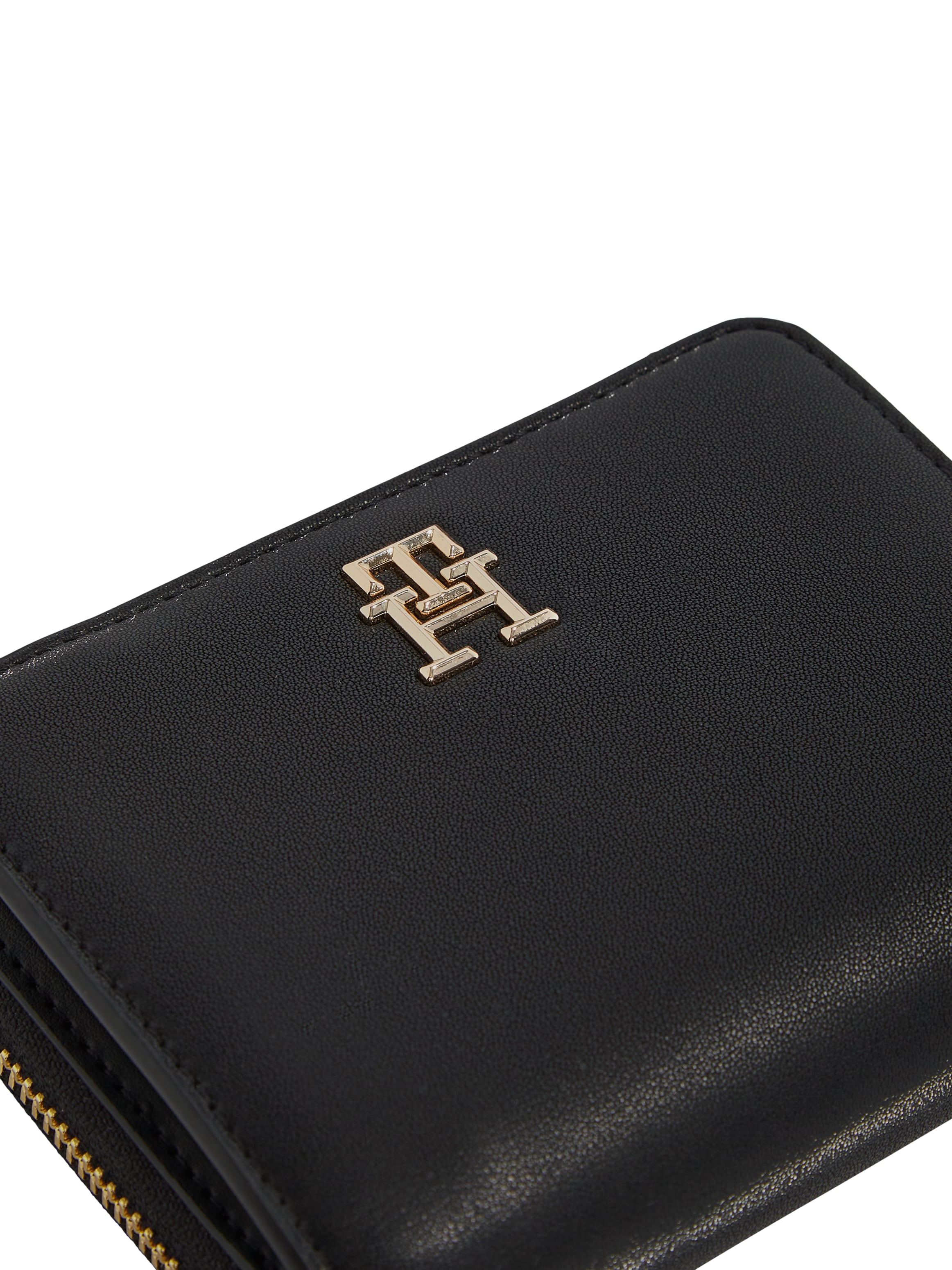 Tommy Hilfiger Geldbörse »TH LOGOTAPE MED ZA«, Damen Geldbeutel, Portemonnaie, Kartenetui mit edelm TH-Logo-Element