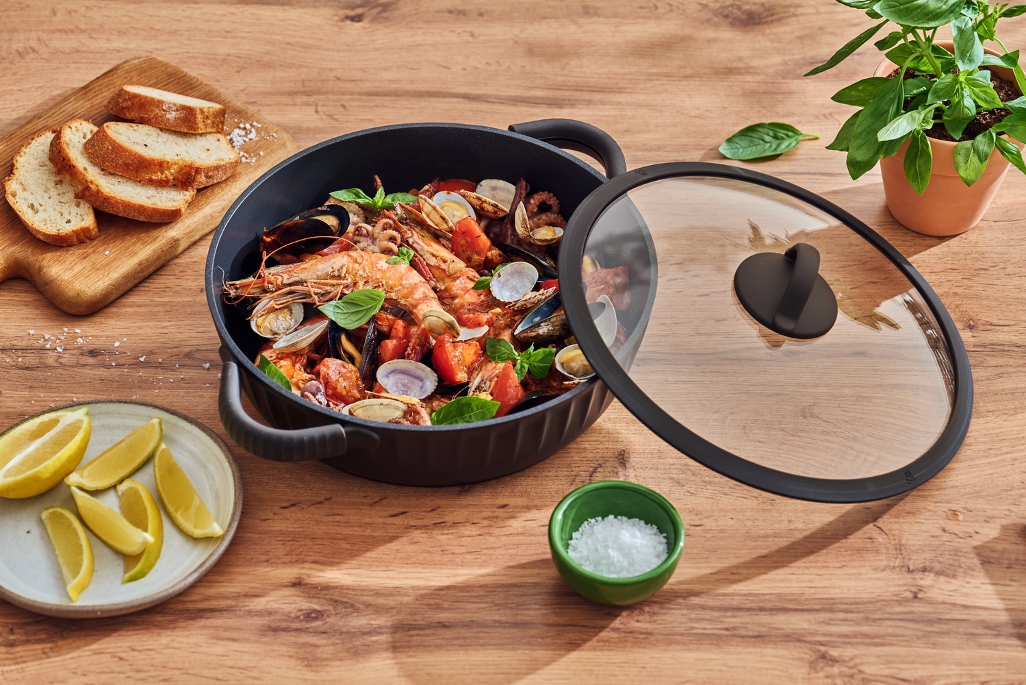 RESTO Kitchenware Bräter »Ascella, Schmortopf antihaftbeschichtet und spülmaschinenfest« 2 Stk. tlg. Aluminiumguss