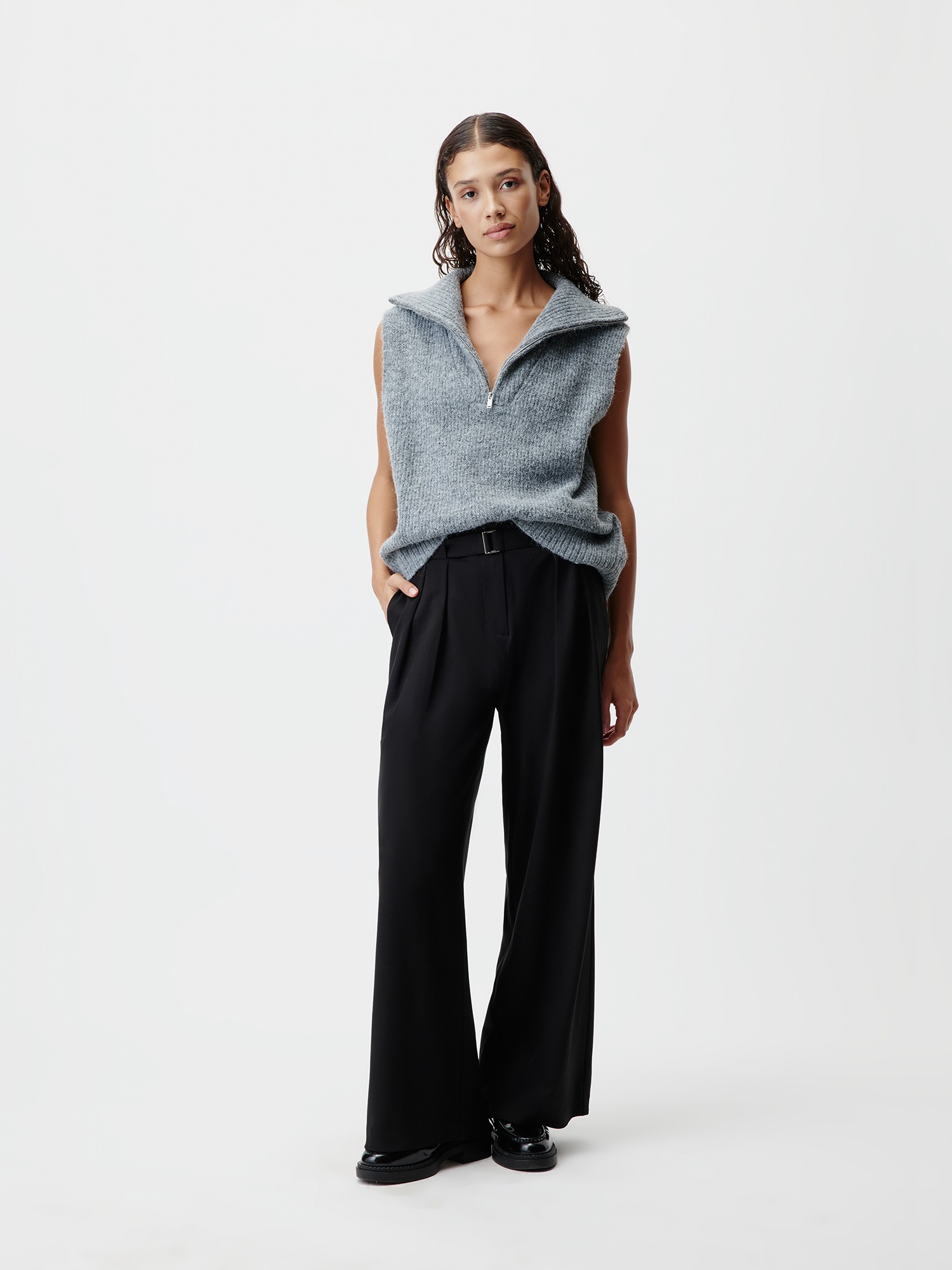LeGer Pullunder »Blakely, LeGer by Lena Gercke« grob gestrickte Struktur, melierte Optik