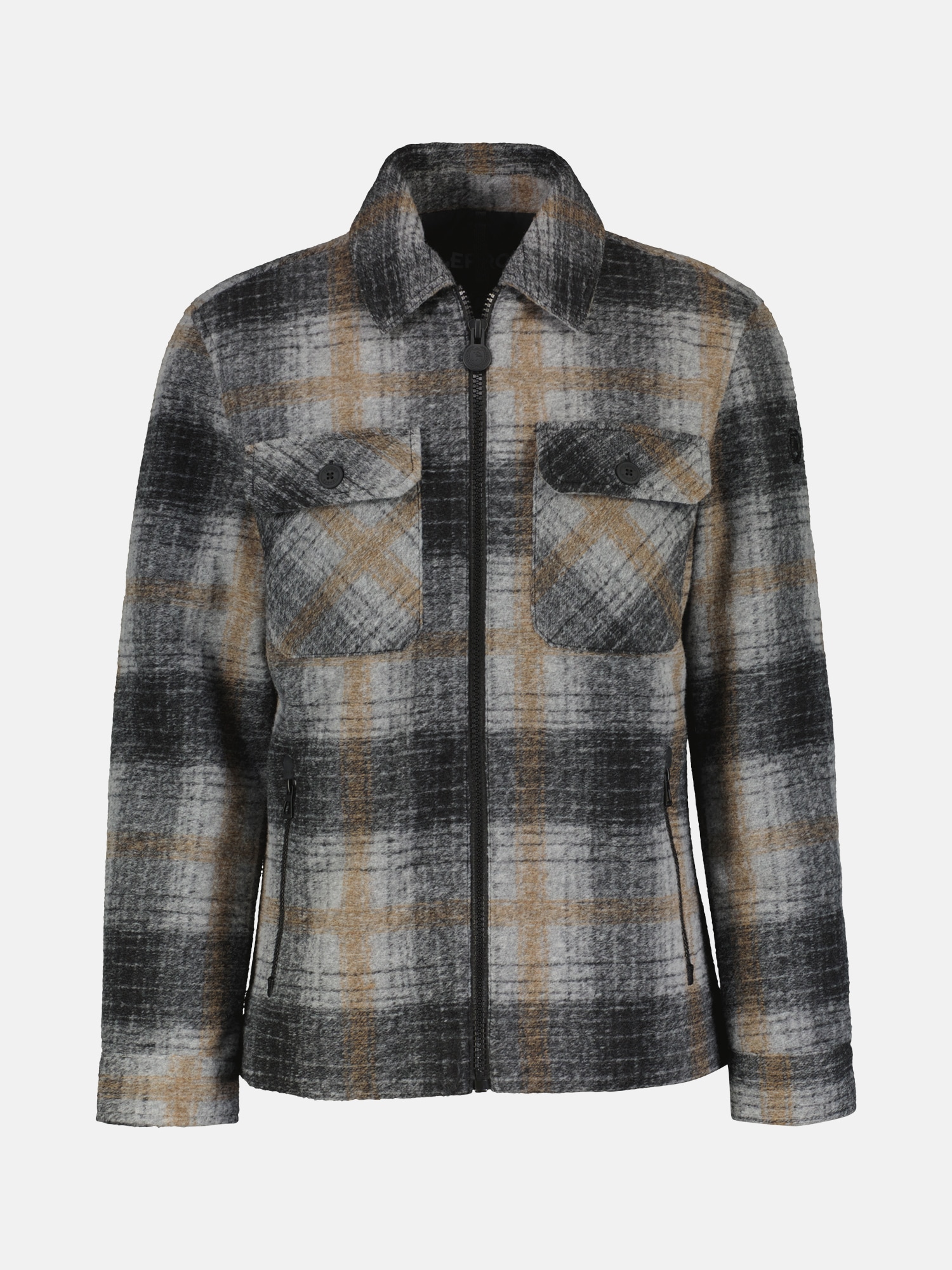LERROS Outdoorjacke »Karierte Outdoor-Hemdjacke in Woll-Optik« ohne Kapuze