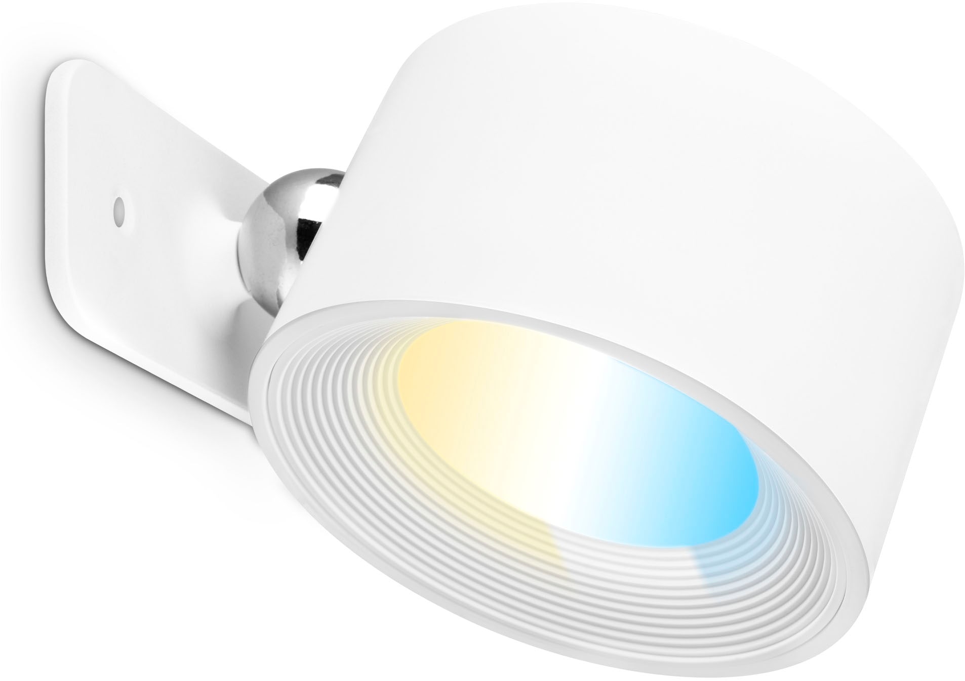 B.K.Licht LED Wandleuchte »BKL1596 Magnetische Akku Wandlampe, 3-Stufen Dimmer, mit USB-C« LED-Modul 1 Stk. Tageslichtweiß CCT-Funktion, 150Lm, 2W, 14h Leuchtdauer, 4,5 x 8 x 9,5 cm, Weiß