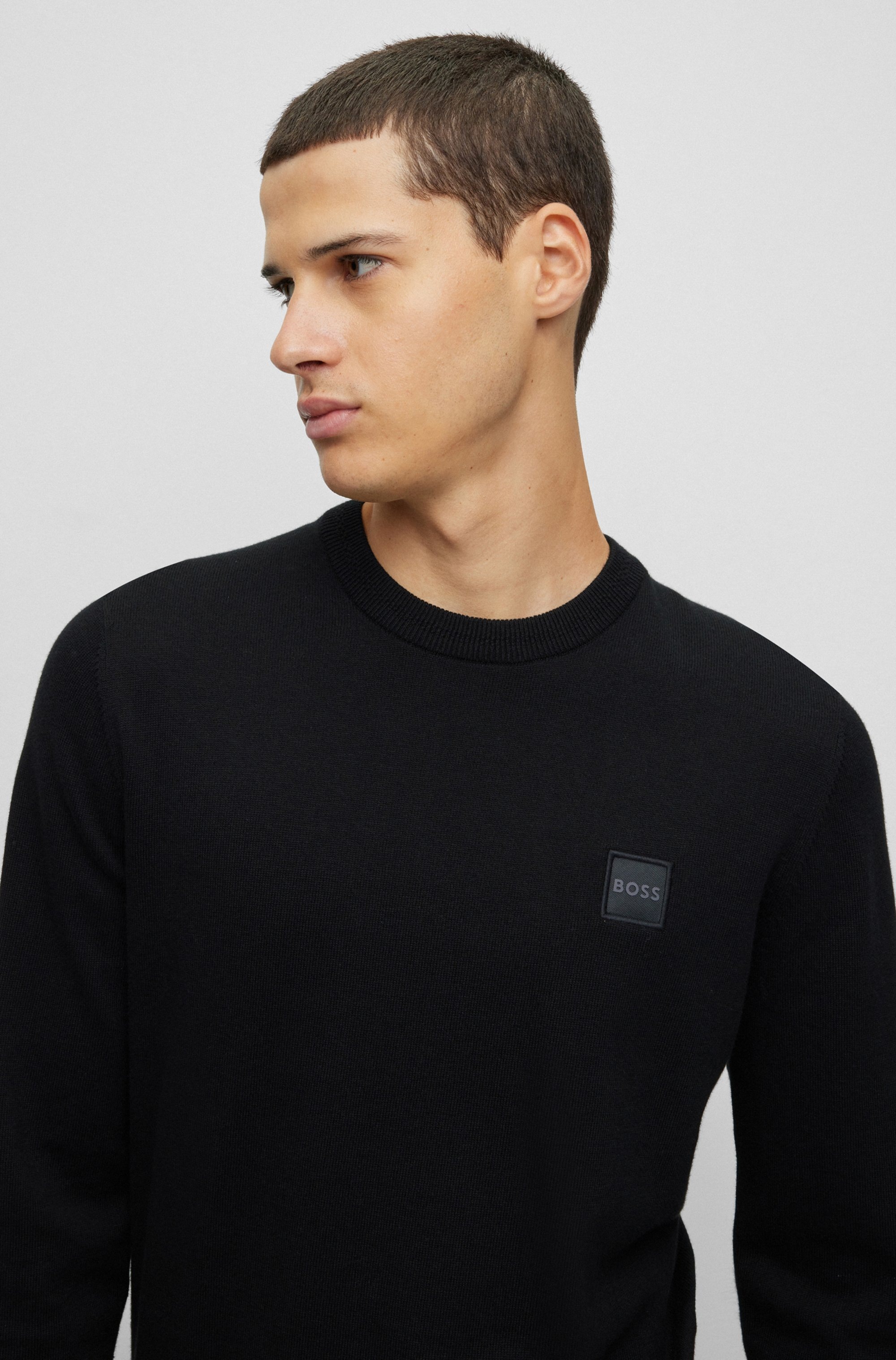 BOSS ORANGE Strickpullover »Kanovano«, mit Rundhalsausschnitt
