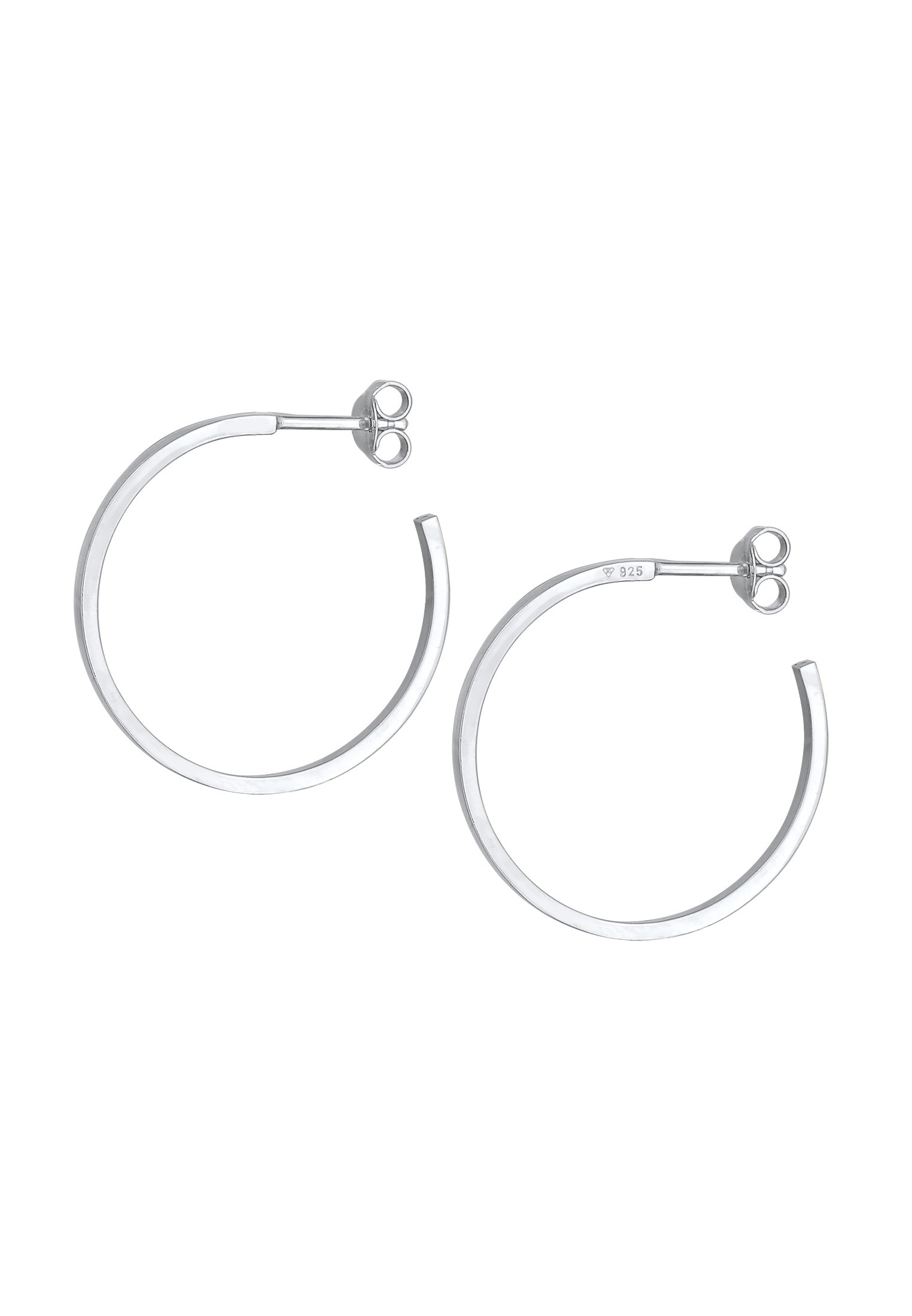 Elli Paar Ohrstecker »Ohrringe Creolen Stecker Basic Schlicht 925 Silber«