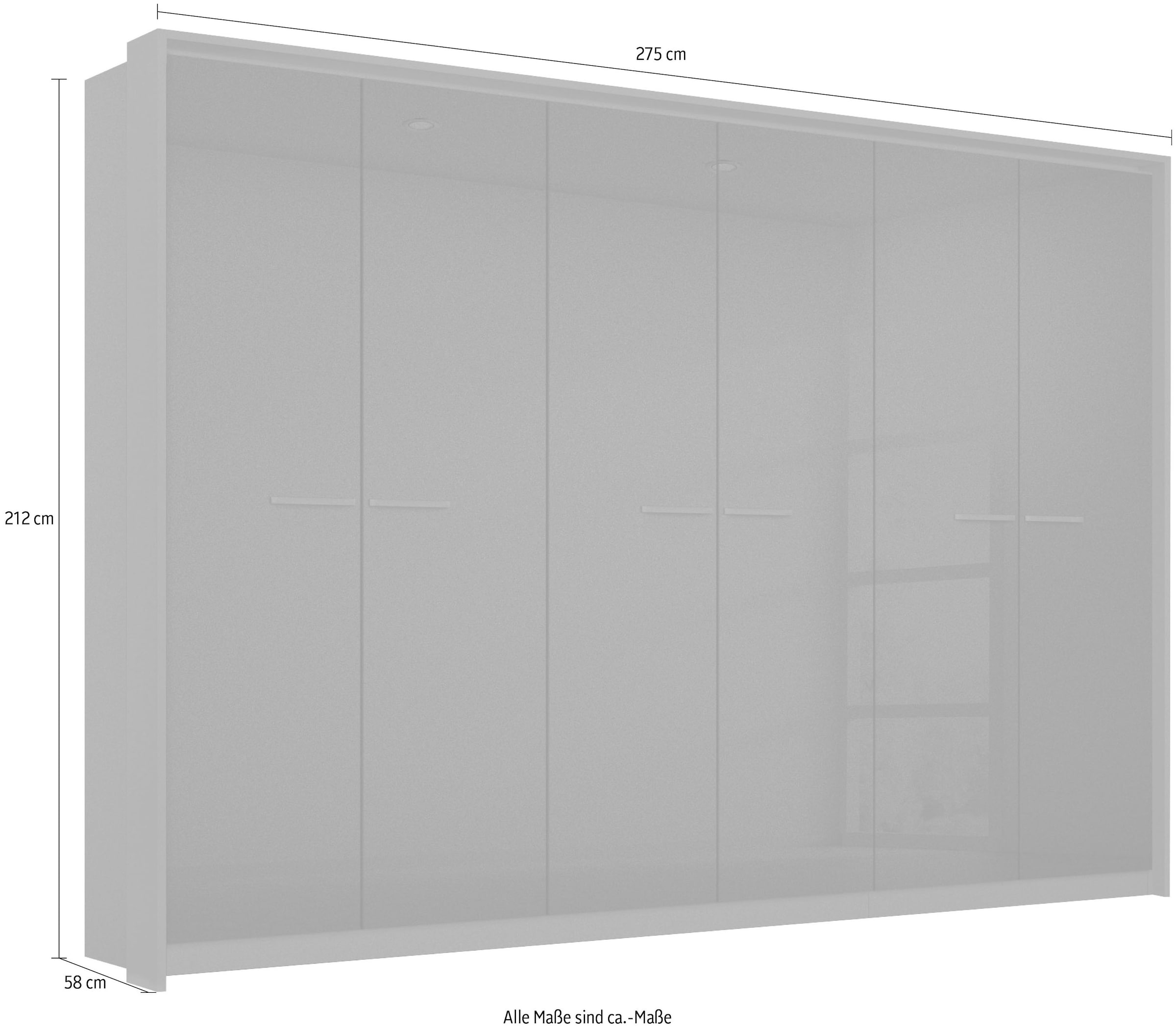 rauch Drehtürenschrank »Kleiderschrank Schrank Garderobe Wäscheschrank Ankleide OTELI« erhältlich in Breiten 230/275 cm inkl. Innenschubladen und extra Böden,  inkl. Passepartout optional mit Beleuchtung