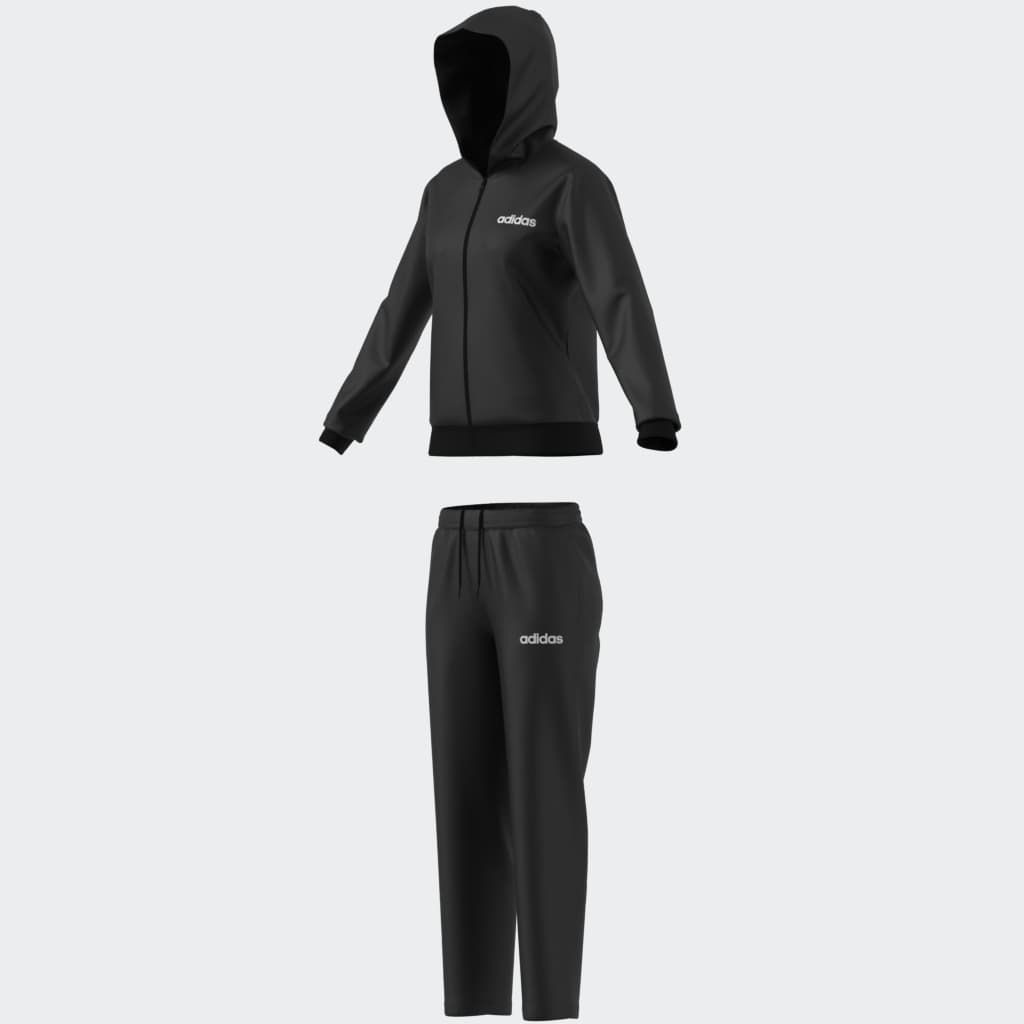 adidas Sportswear Trainingsanzug »W LINEAR TS«, (2 tlg.), Trainingsjacke mit Kapuze, Tracksuit