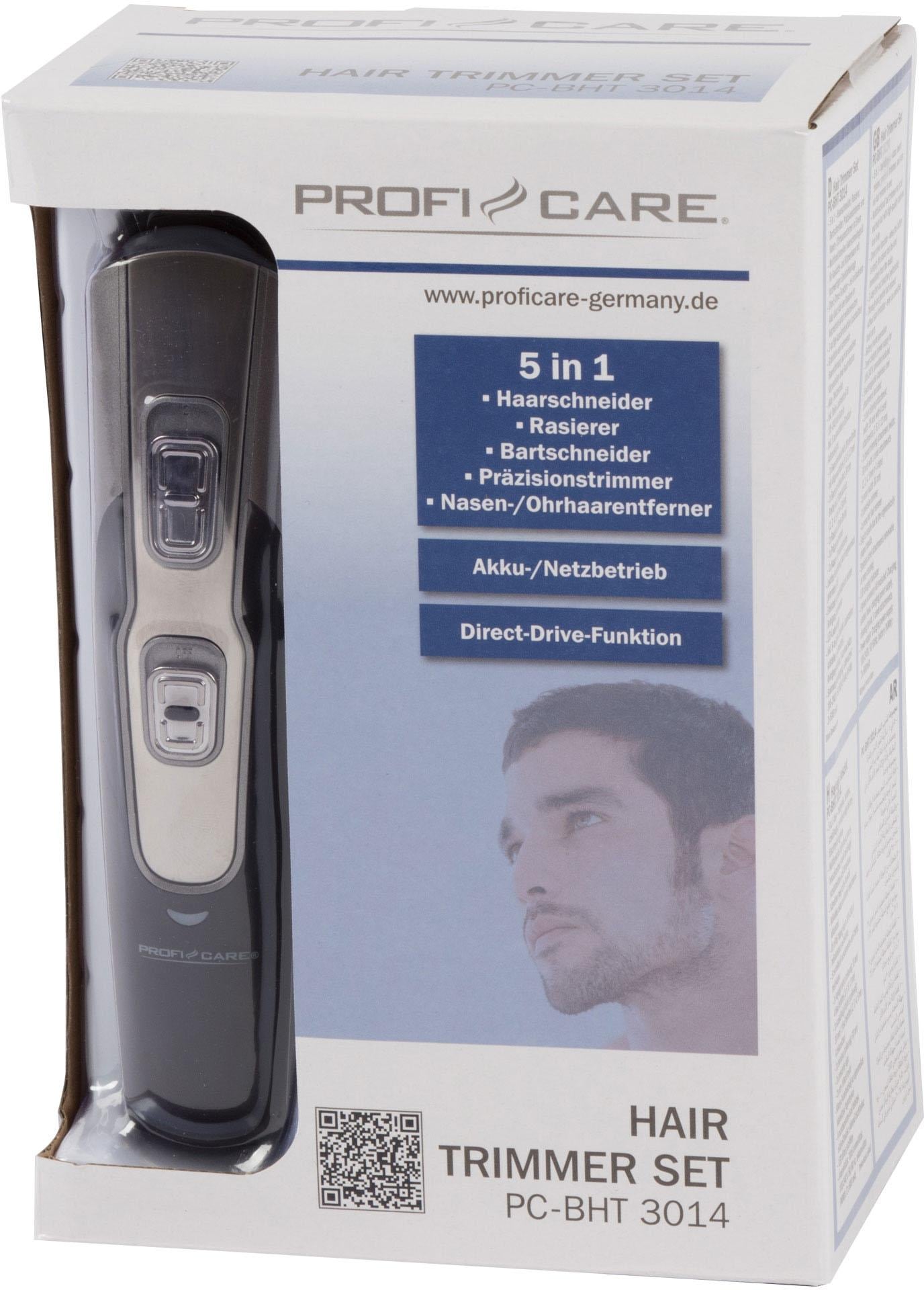 ProfiCare Haar- und Bartschneider »PC-BHT 3014«, 5 Aufsätze, Multifunktionelles Haarschneidegerät