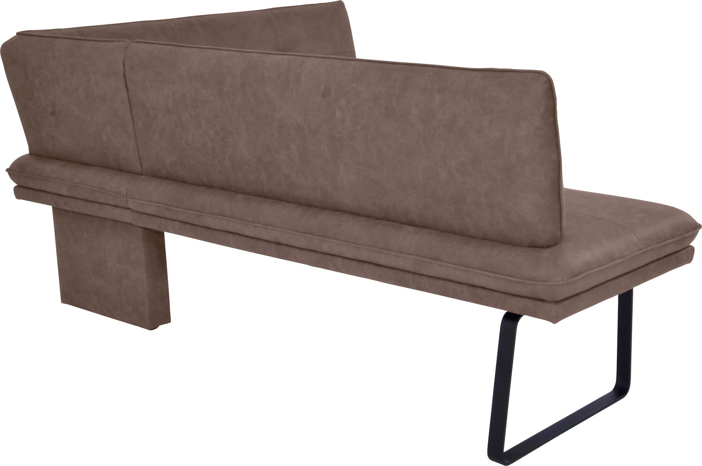 K+W Komfort & Wohnen Eckbank 1 Stk. tlg. Polstereckbank in Spitzkissenoptik, Sitz und Rücken gesteppt