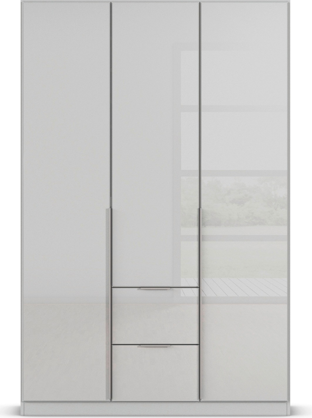 rauch Drehtürenschrank »Kleiderschrank Kleiderschränke Schrank Garderobe AGORDO mit Glasfront«, (in zwei Griff-Farben, Breiten 91-360 cm), mit Außenschubkästen, in 7 Breiten und 2 Höhen MADE IN GERMANY