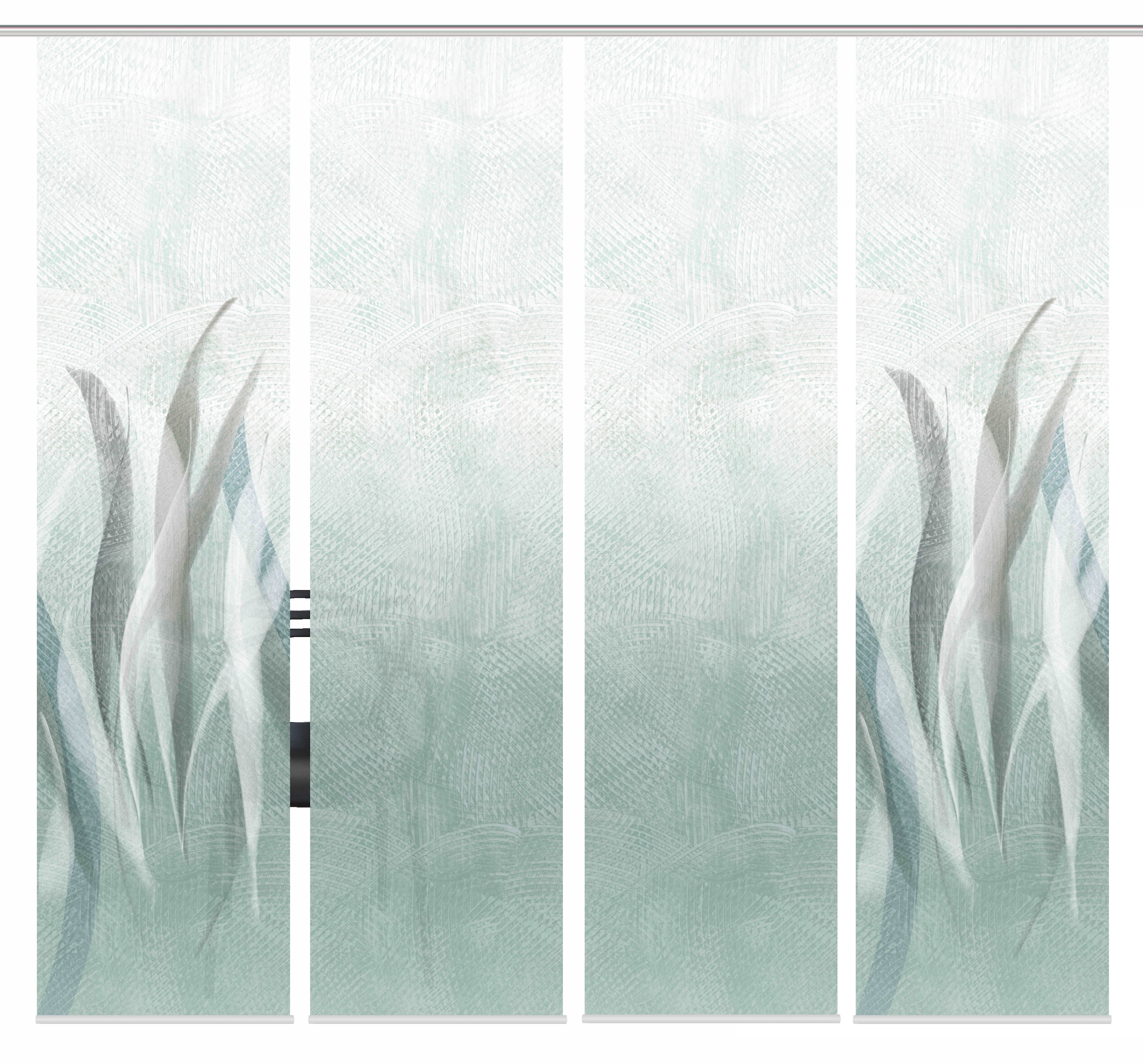 HOME WOHNIDEEN Schiebegardine »SIRALIO« Paneelwagen 4 Stk. tlg. SCHIEBEVORHANGSET,SEIDENOPTIK,DIGIDRUCK